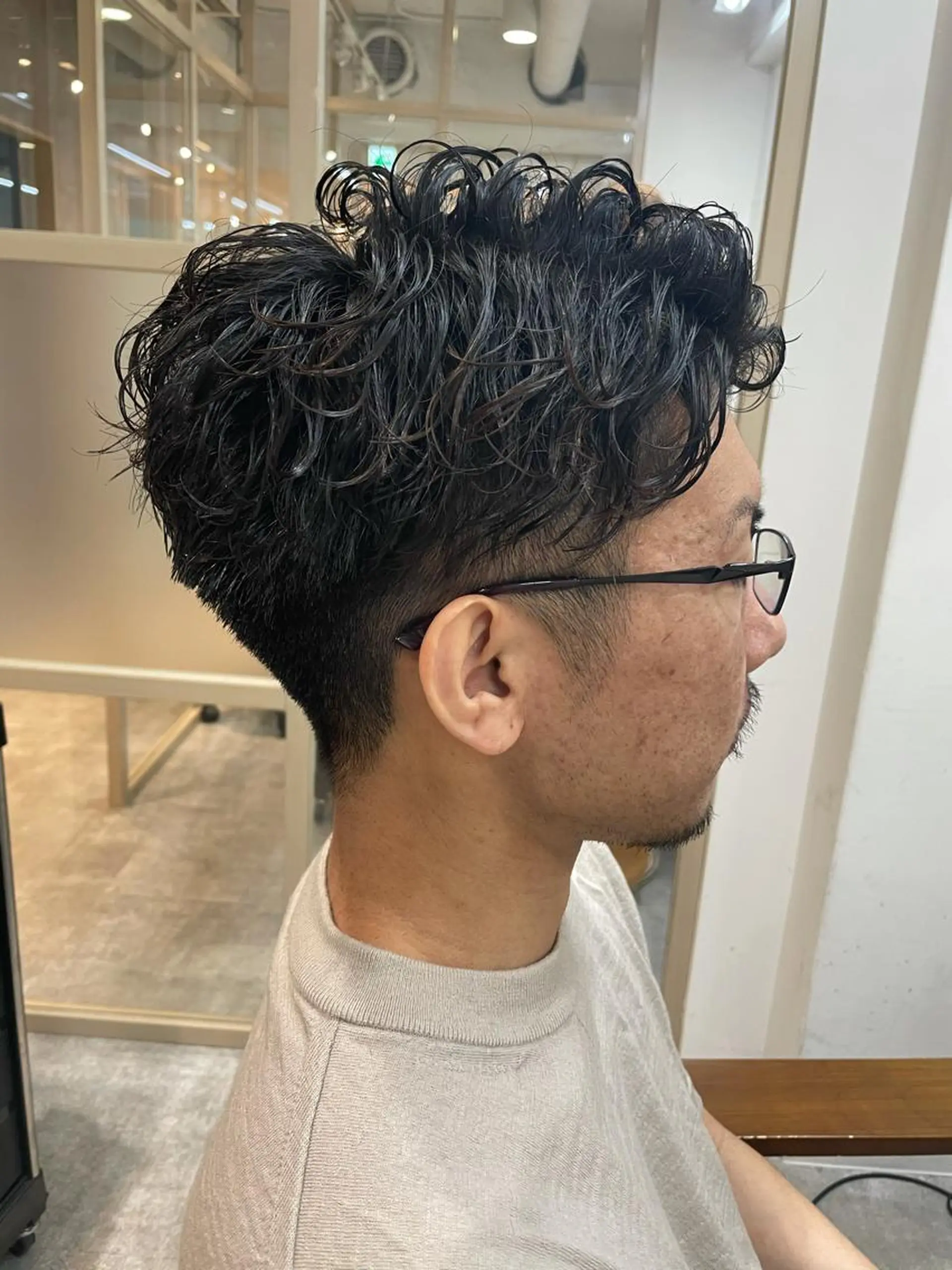 ショート パーマ カット パーマ 渋谷 メンズ 木下 仁来のヘアスタイル