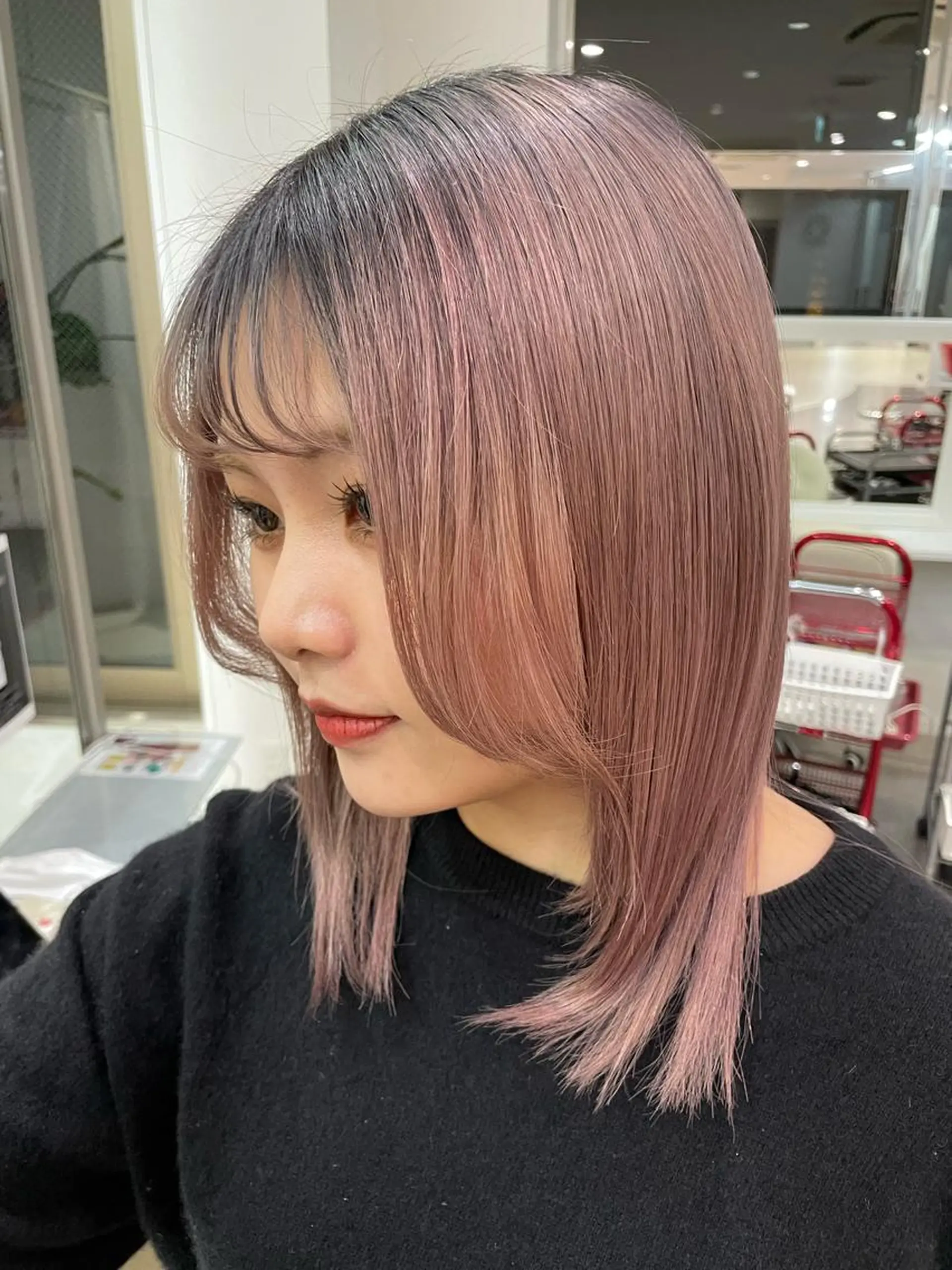 ミディアム カラー ピンクカラー Merlyosaka所属・Merlyosaka 早川未来のヘアスタイル