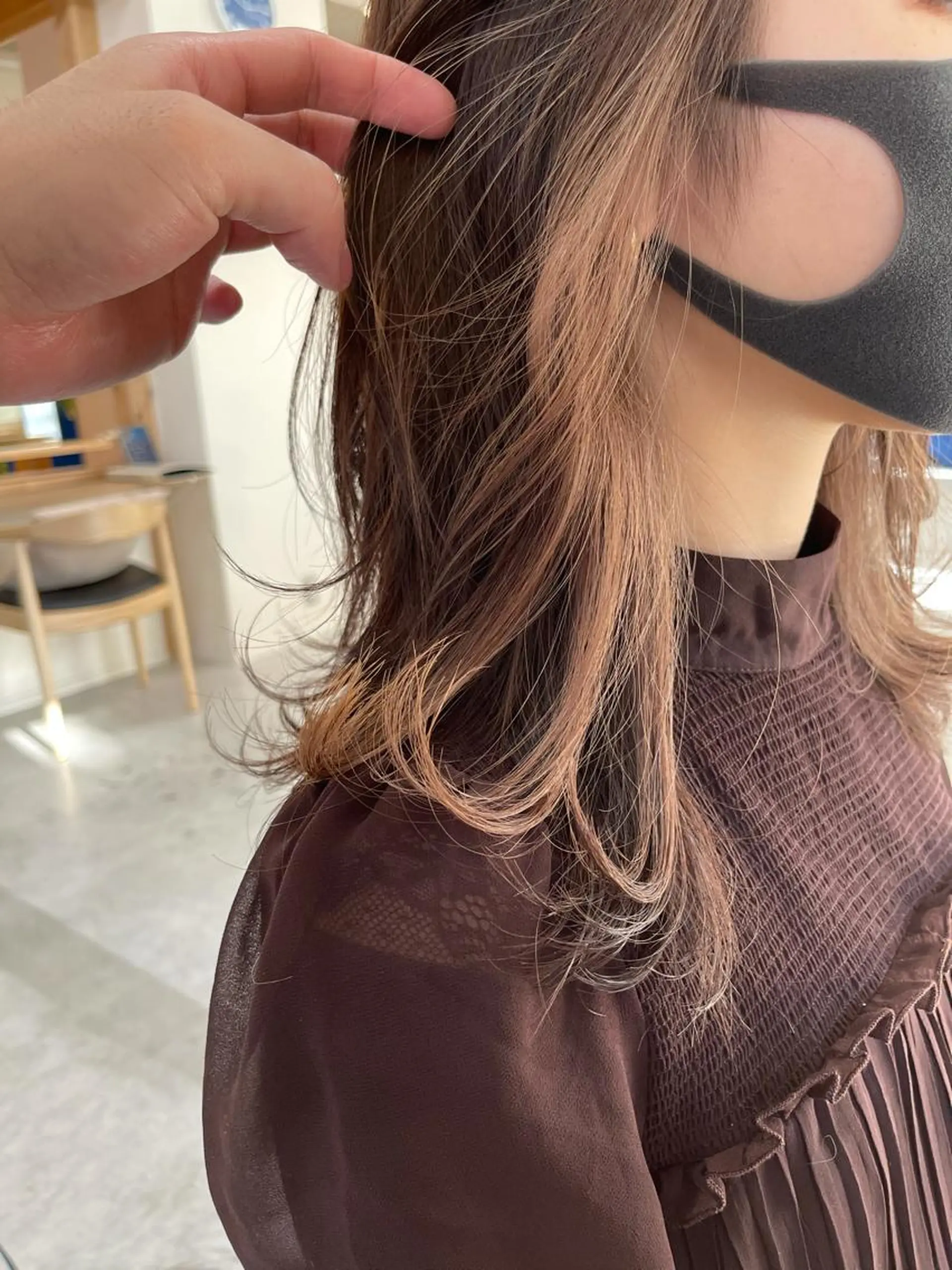 ミディアム カット ヘアカラー トリートメント イメチェンカット✂️ 錦糸町佐藤店長のヘアスタイル