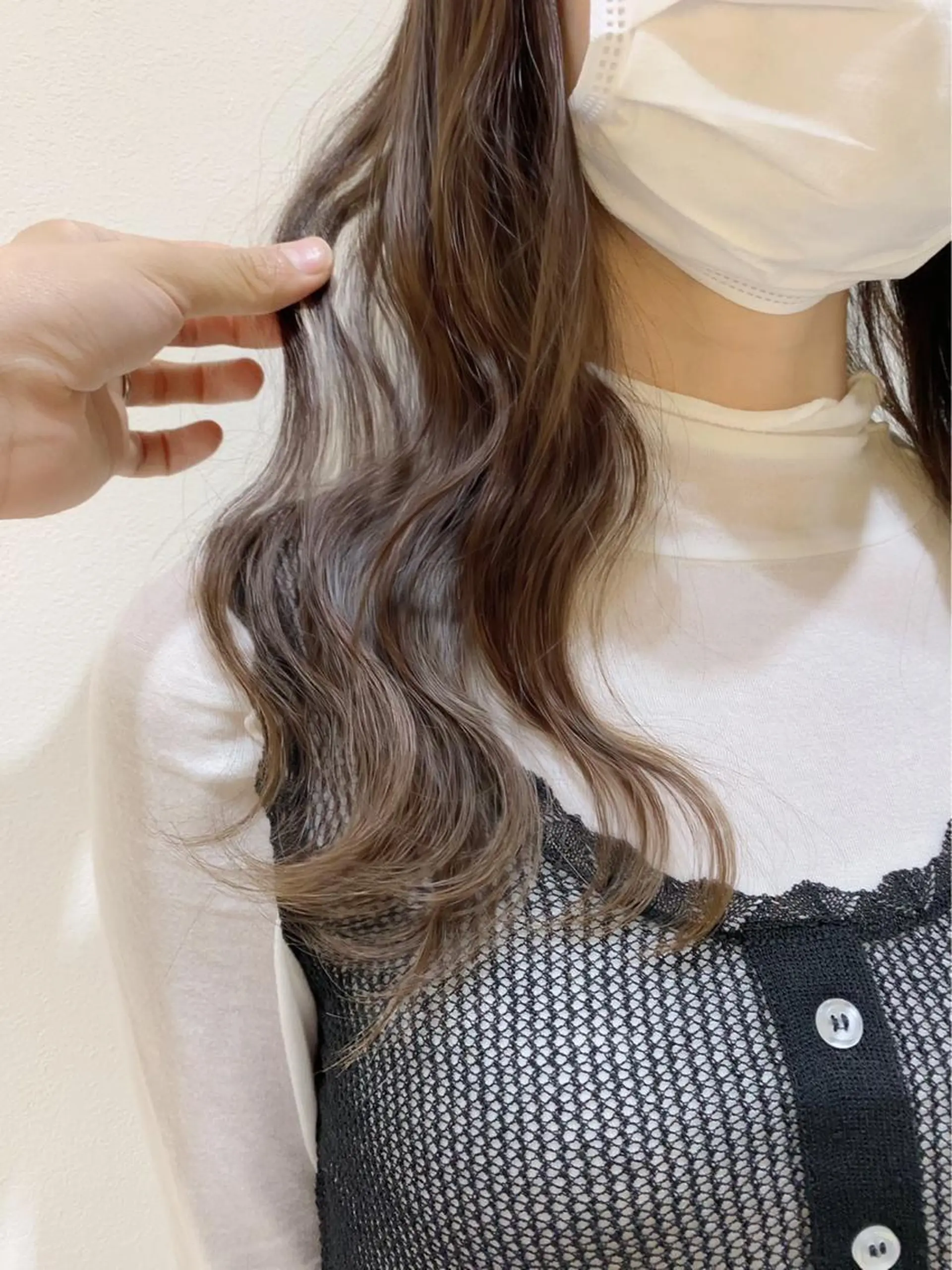 セミロング カラー ベージュカラー オリーブベージュ カット ヘアカラー 透明感カラー/ レイヤーkotonoのヘアスタイル