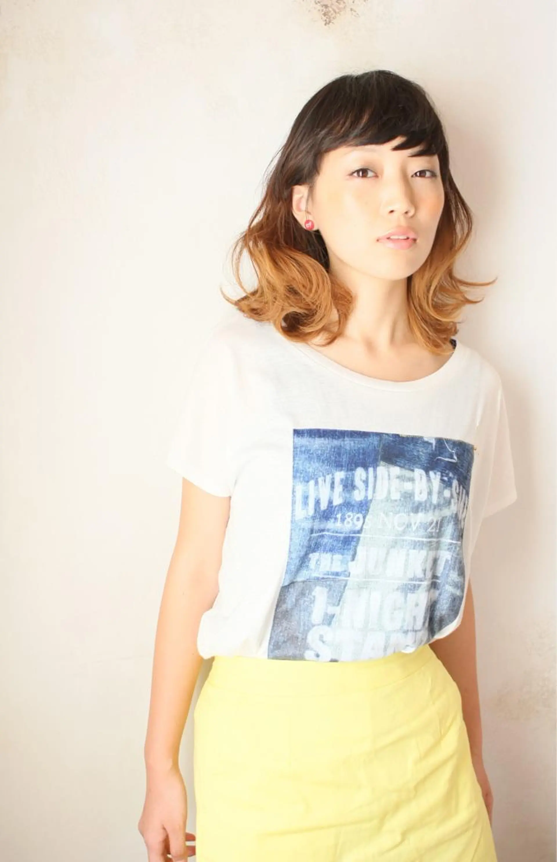 セミロング カラー パーマ グラデーションカラー marie-anne 浜松元目店のヘアスタイル