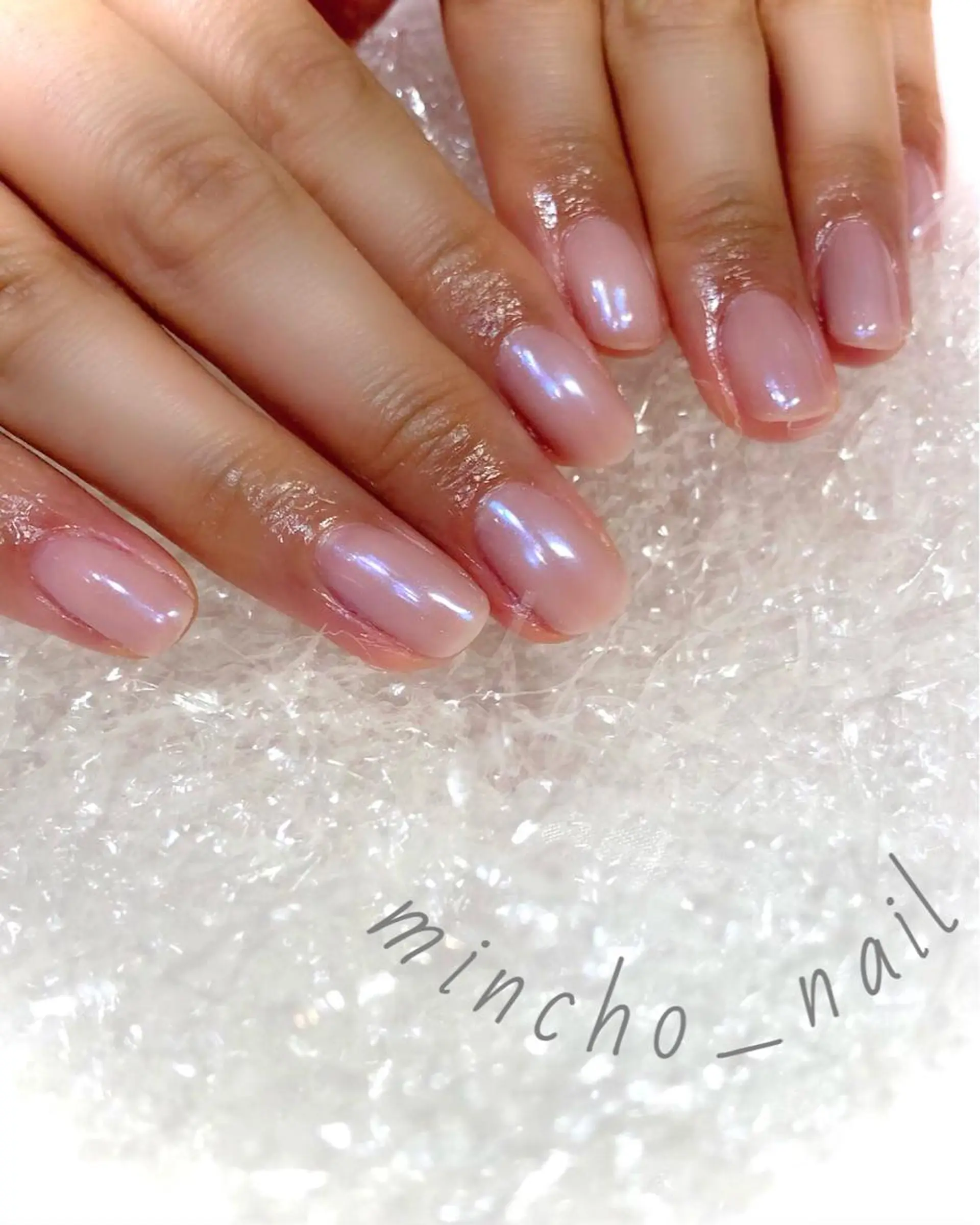 ネイル オーロラネイル パープル ハンドネイル 梅津 郁美のネイルデザイン