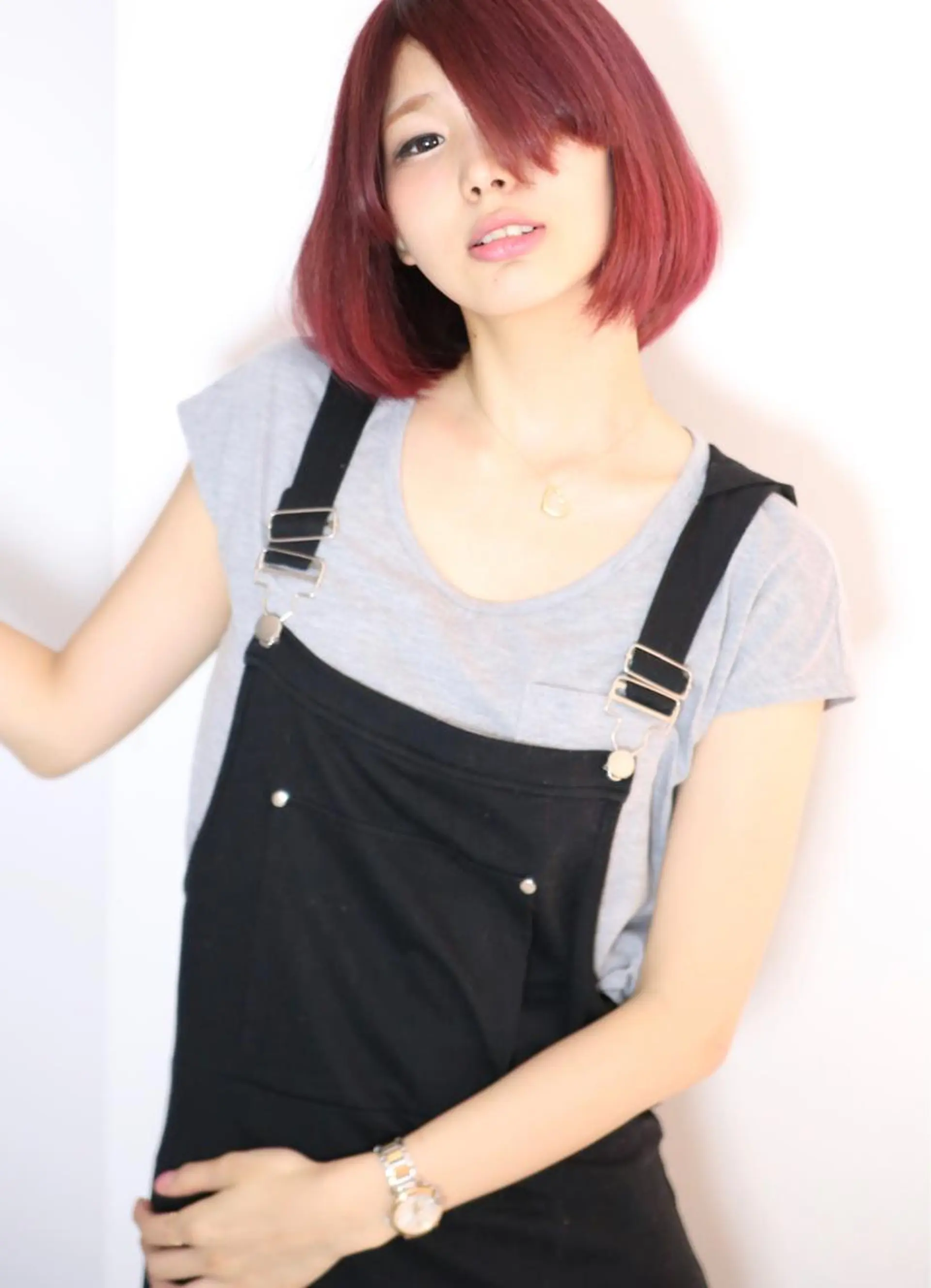 ショート カラー ヘアアレンジ レッドカラー ヘアカラー Re:ta KANZOのヘアスタイル