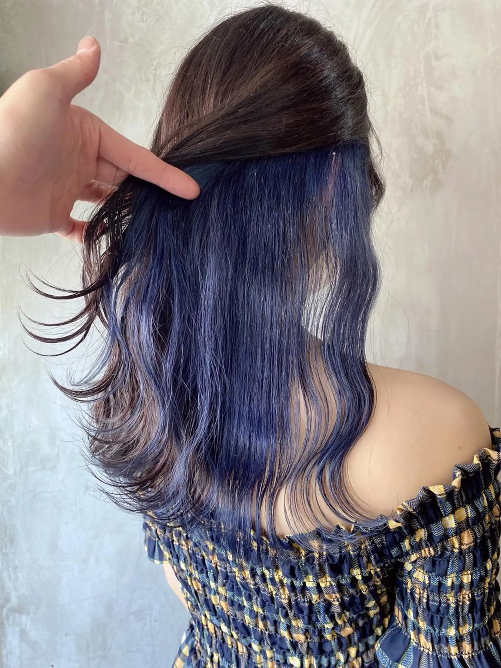 ロング カラー ヘアアレンジ ヘアカラー 切りっぱなしボブ/ デザインカラー店長のヘアスタイル