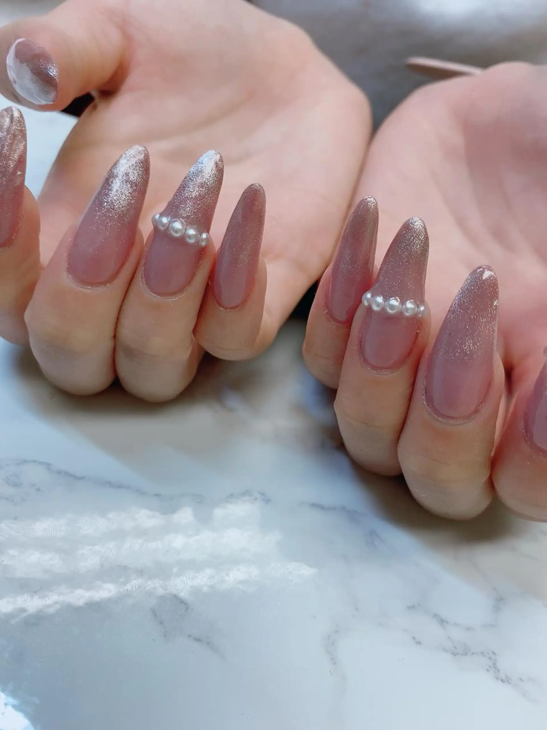 セミロング ハンドネイル JNA認定講師🌸 RIEのネイルデザイン