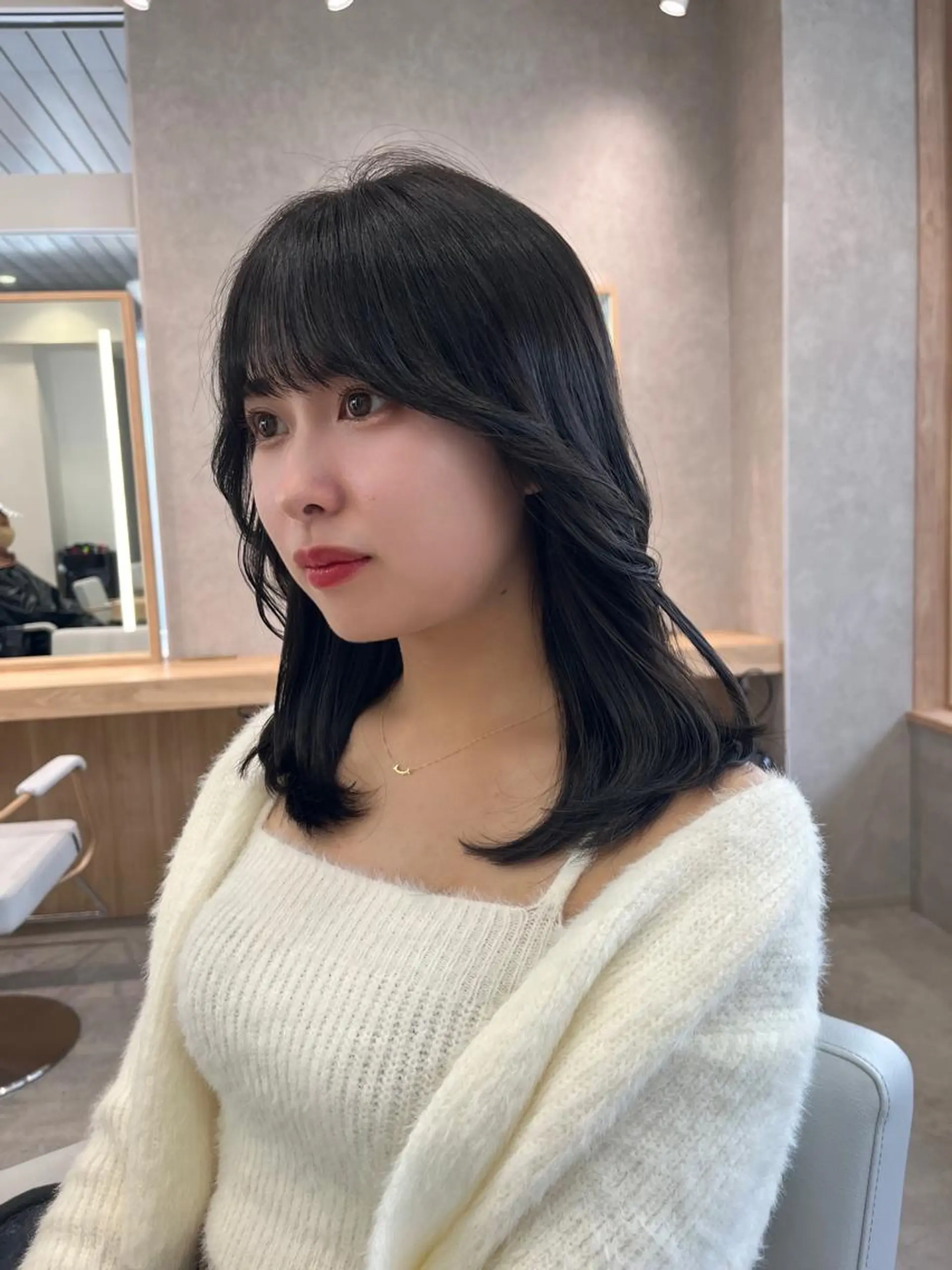 ミディアム くびれヘア 韓国風ヘア 韓国ヘア/耳ツボジュ エリー♡ayumuのヘアスタイル