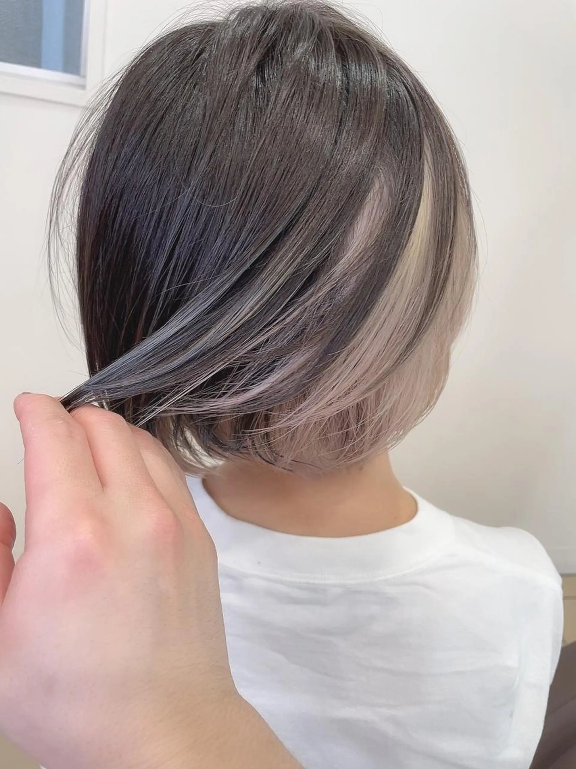 ミディアム カラー カット ヘアカラー トリートメント レイヤー/ハッシュ 渋谷/サッタのヘアスタイル