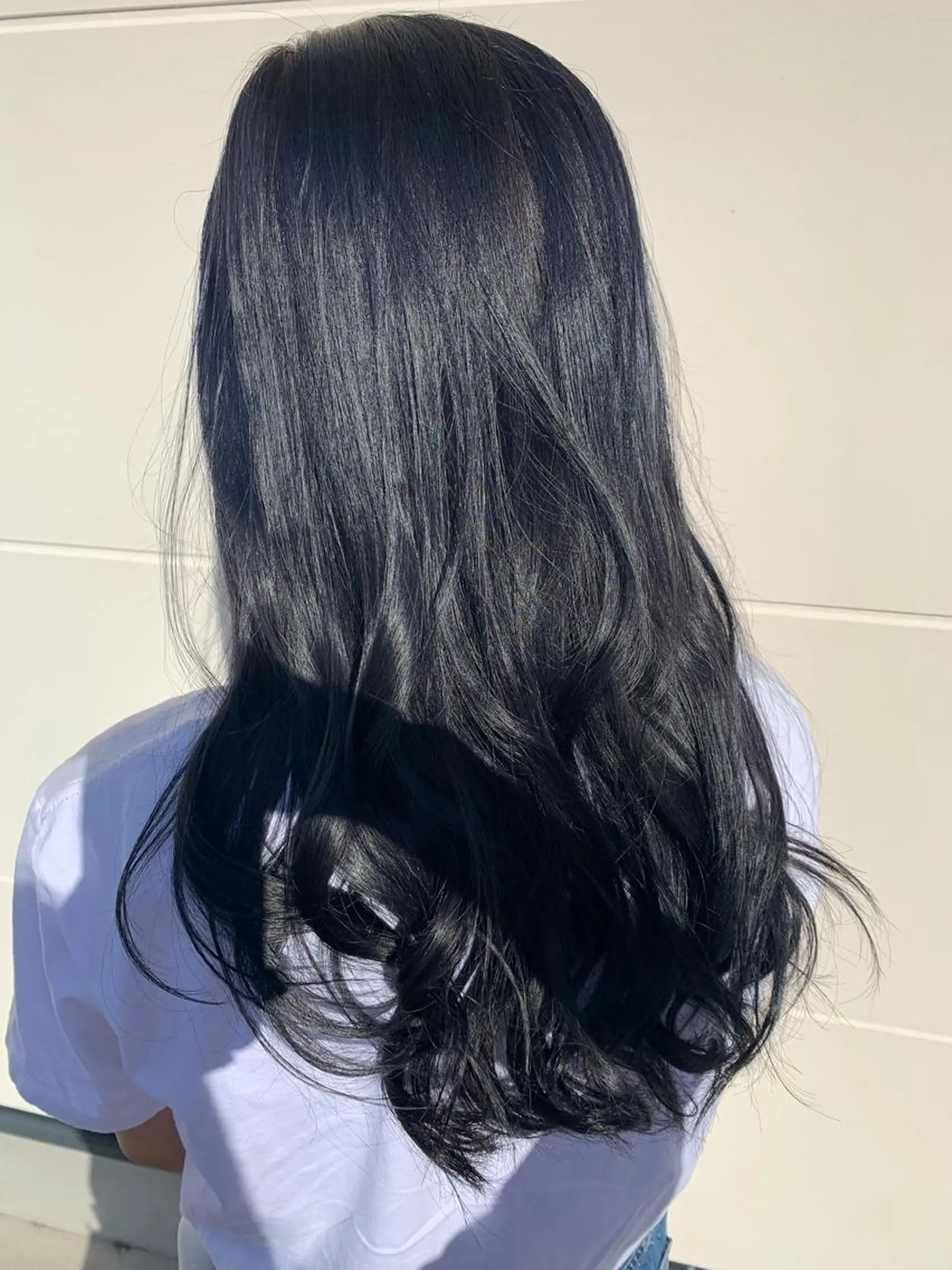 ロング カラー 黒髪 ブルーカラー ブルーブラック 透明感カラー ARISA🦋推し・ アニメカラー/派手髪のヘアスタイル