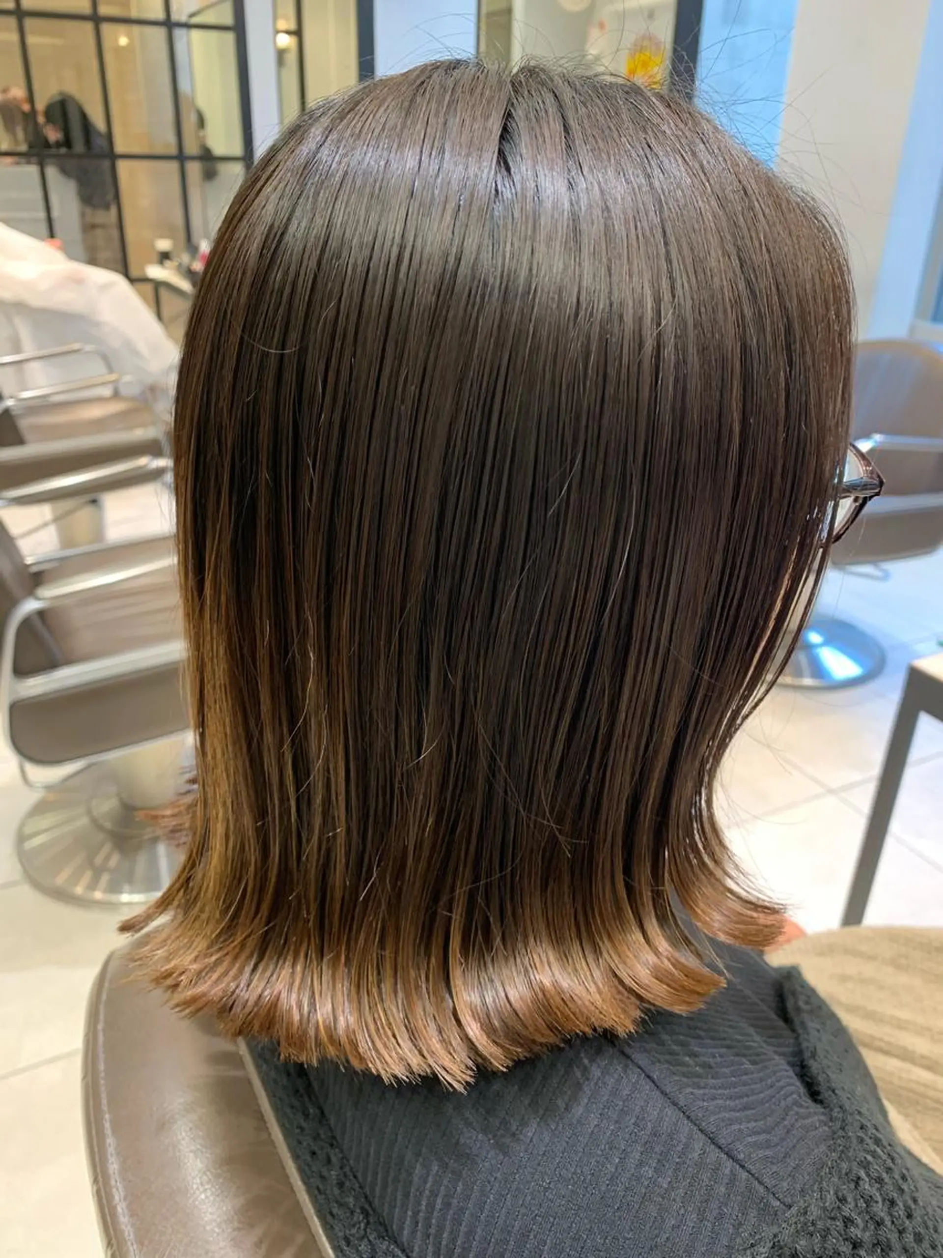 ミディアム 切りっぱなしボブ ボブ 🦖鶴岡香純🦖 産休中のヘアスタイル