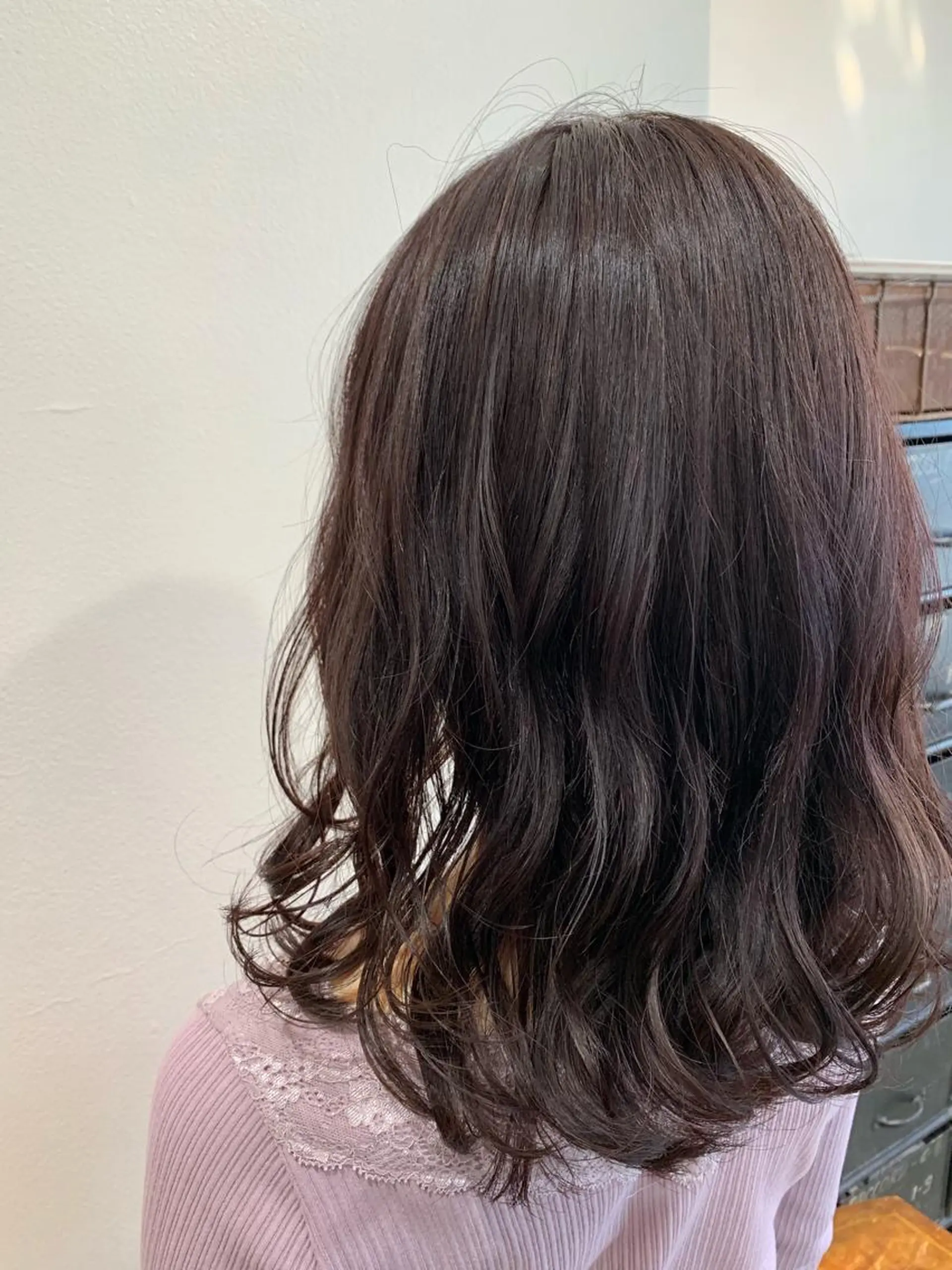 セミロング カラー ヘアアレンジ ピンクカラー ヘアカラー トリートメント 山崎 澪 レイヤーカット/大宮のヘアスタイル