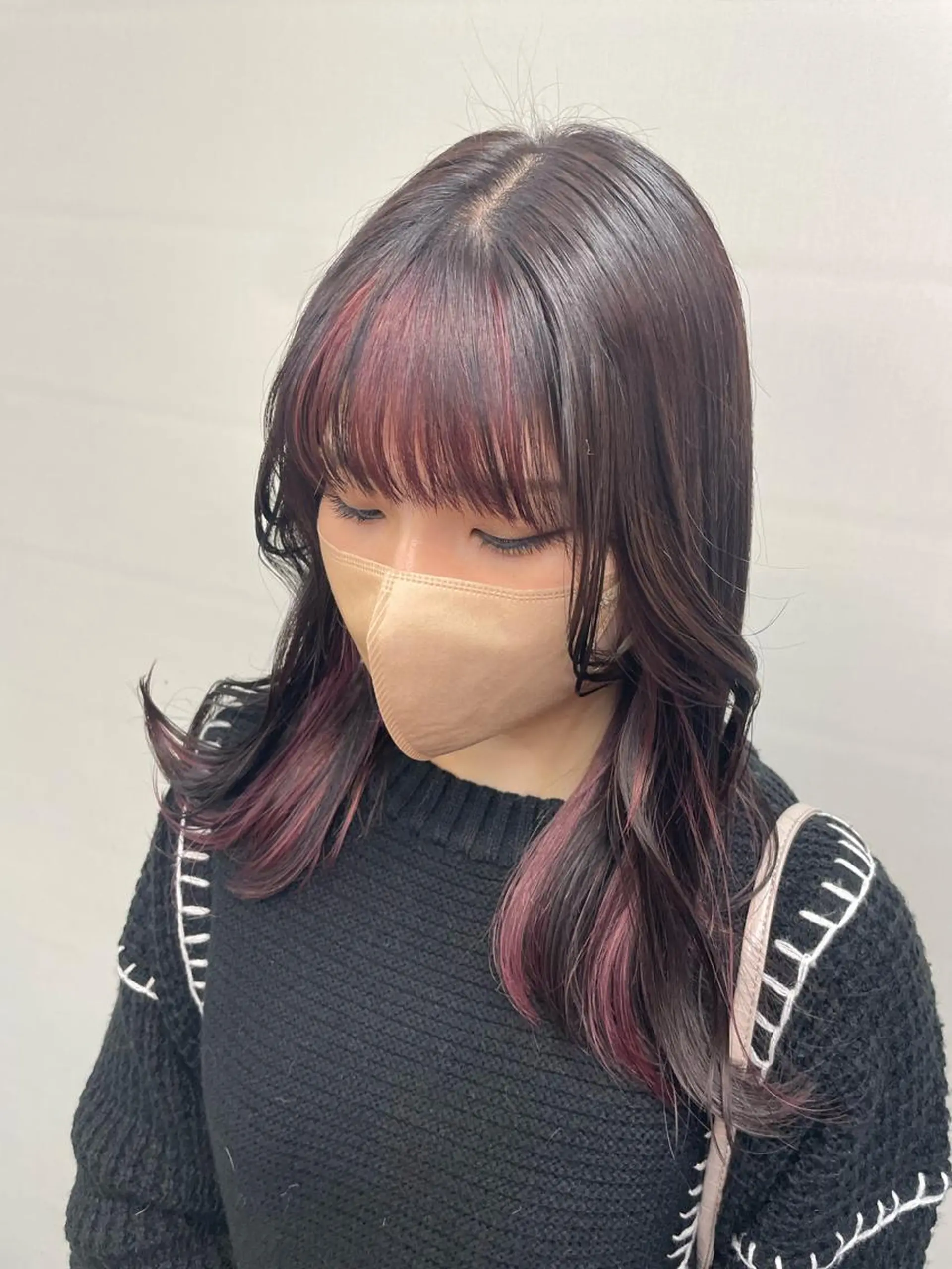 セミロング ヘアカラー 近藤 楓花のヘアスタイル