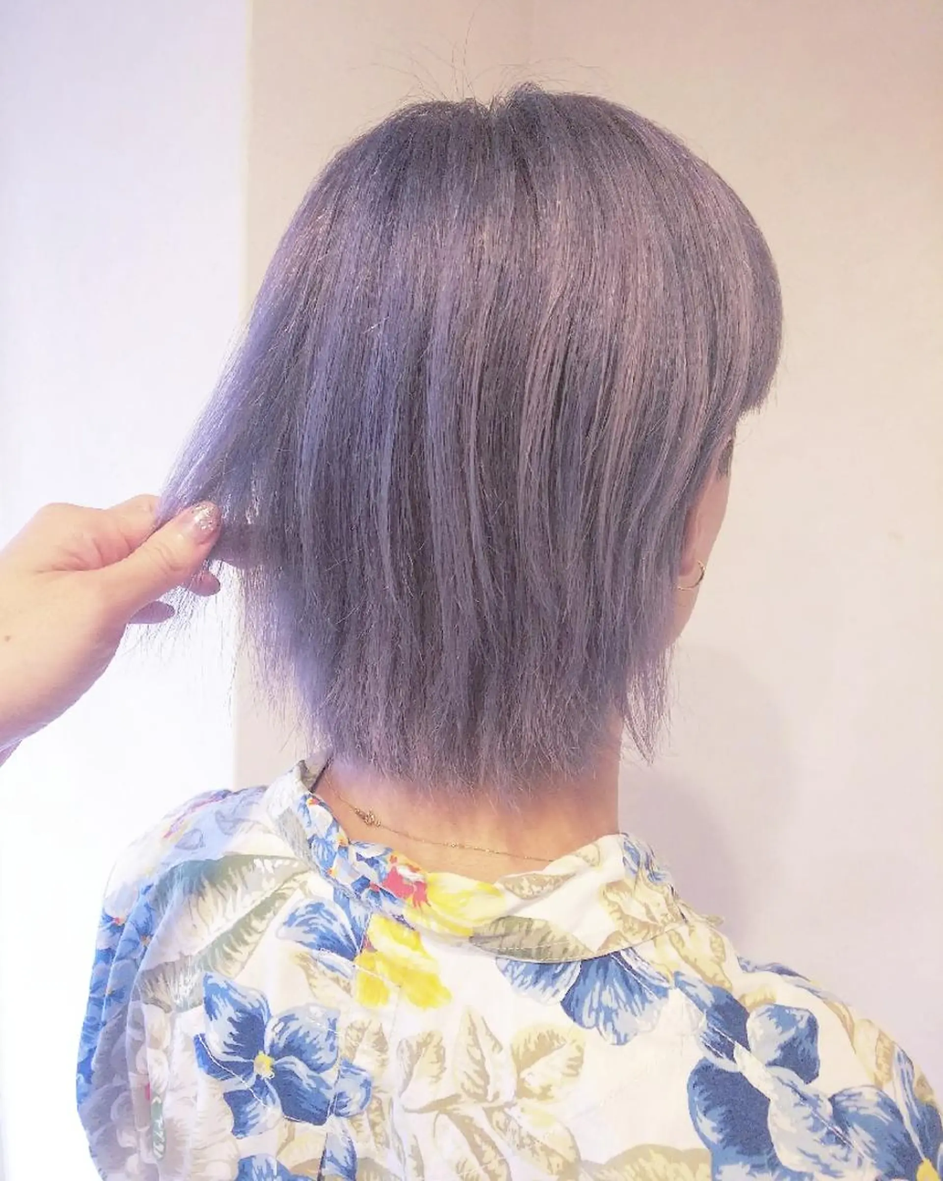 ショート メンズ カラー ラベンダーカラー JIL BLAN 京都所属・RU RIのヘアスタイル