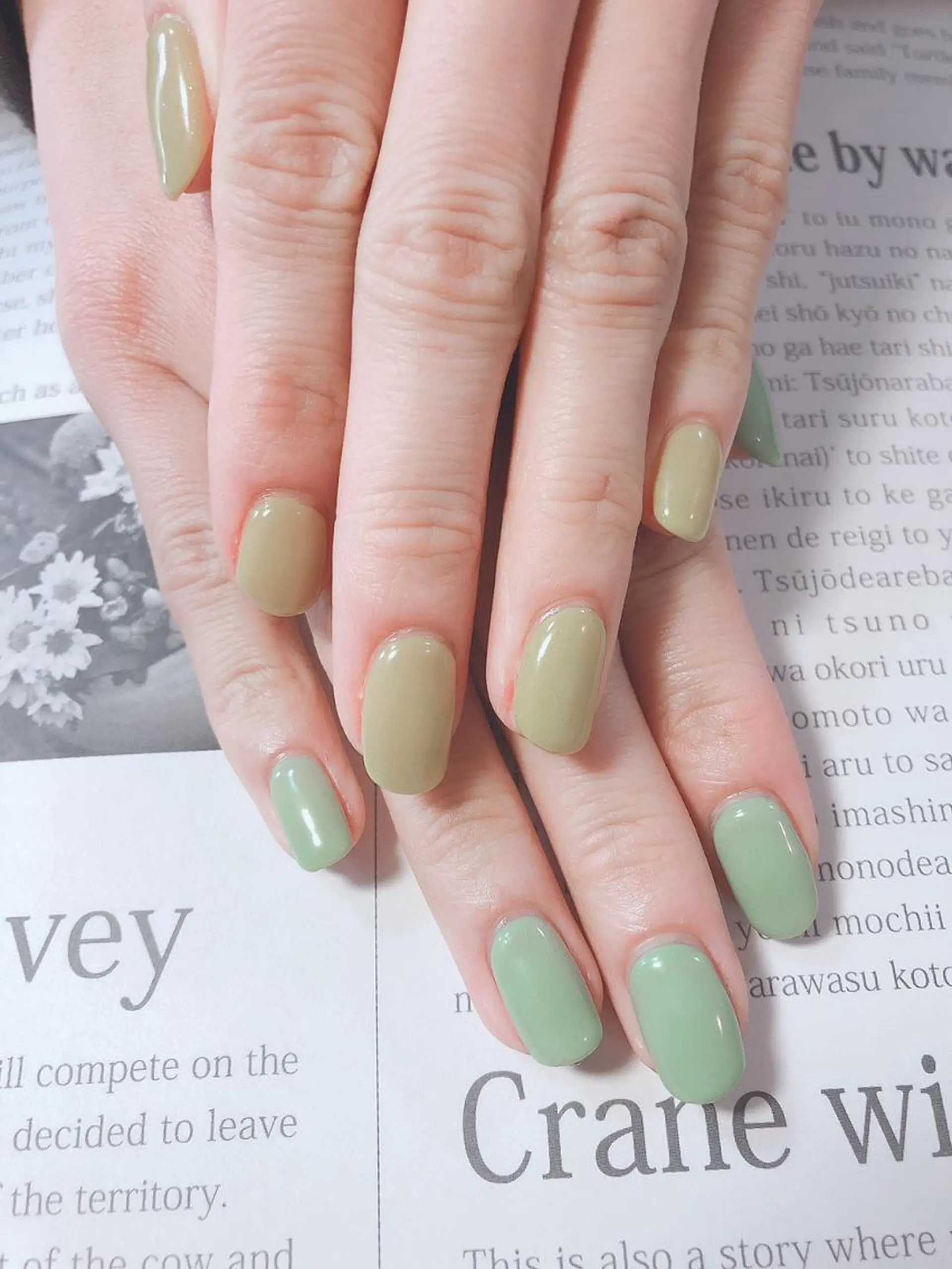 ネイル クリアネイル グリーン ピスタチオネイル Lakkus T－CHIのネイルデザイン