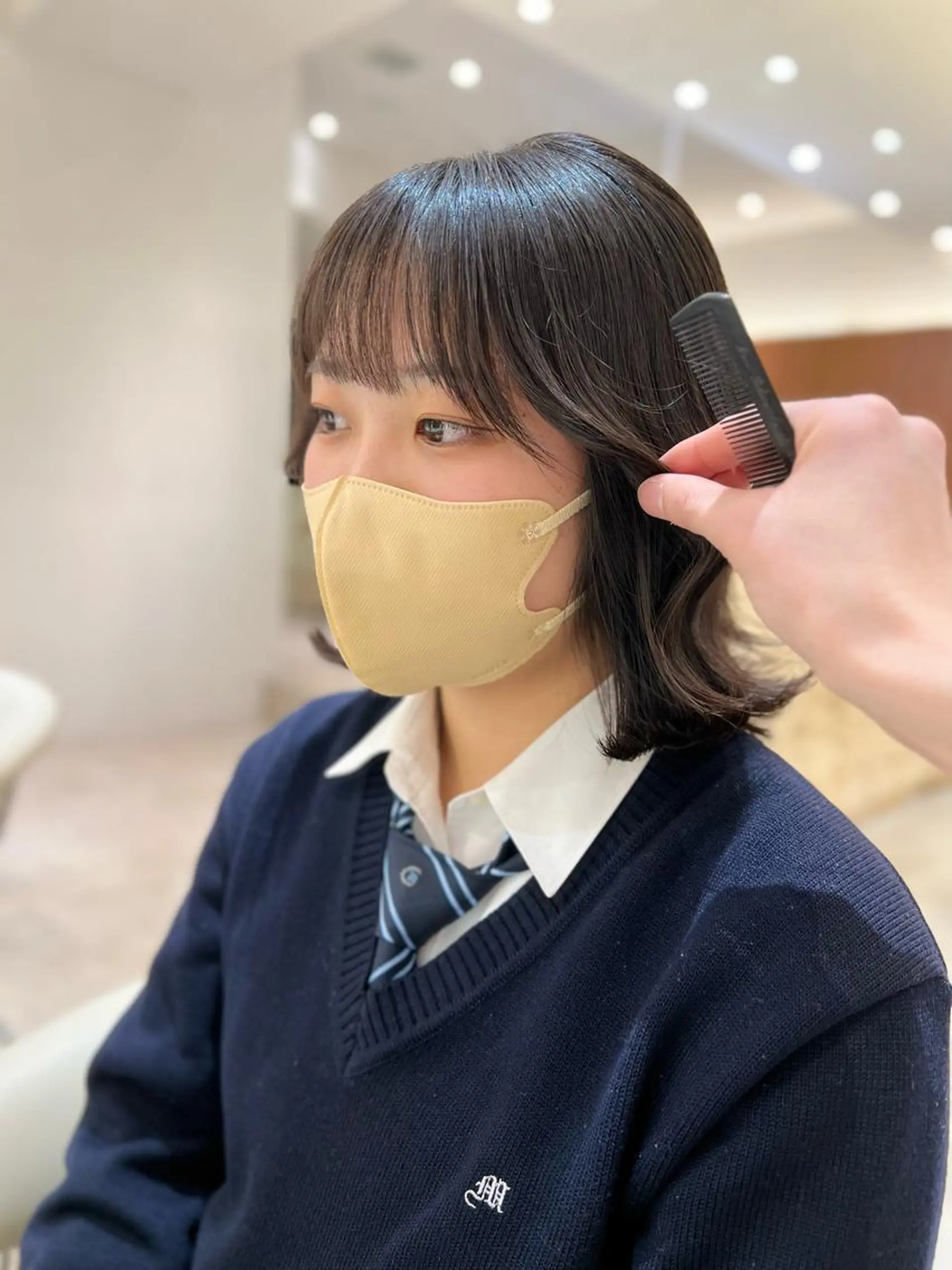 ミディアム カラー カット ヘアカラー トリートメント ヘアセット 韓国レイヤー🇰🇷 韓国研修◎渋谷カイトのヘアスタイル