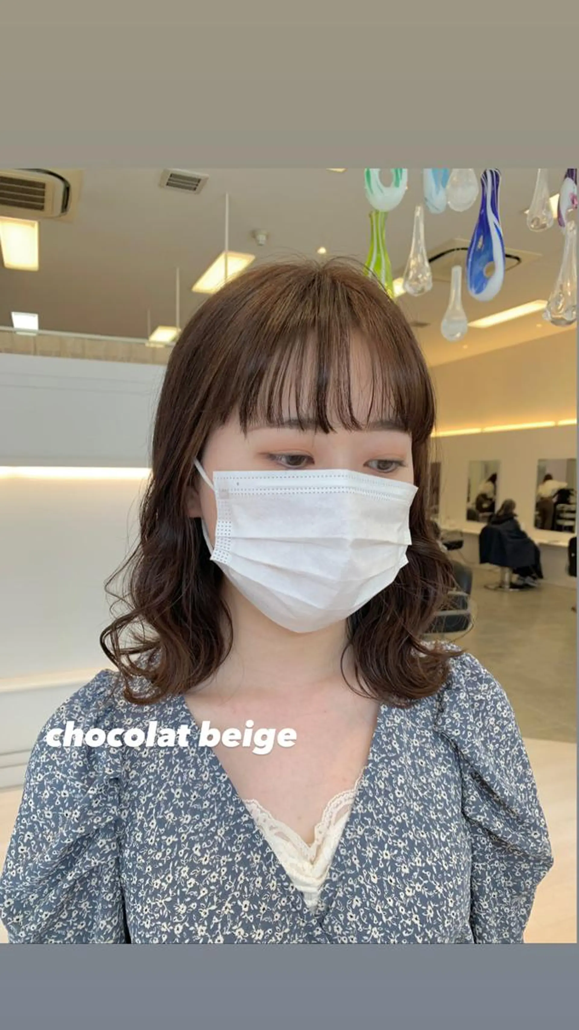 ミディアム カラー カット ヘアカラー トリートメント GOODDAY ヘアサロンのヘアスタイル