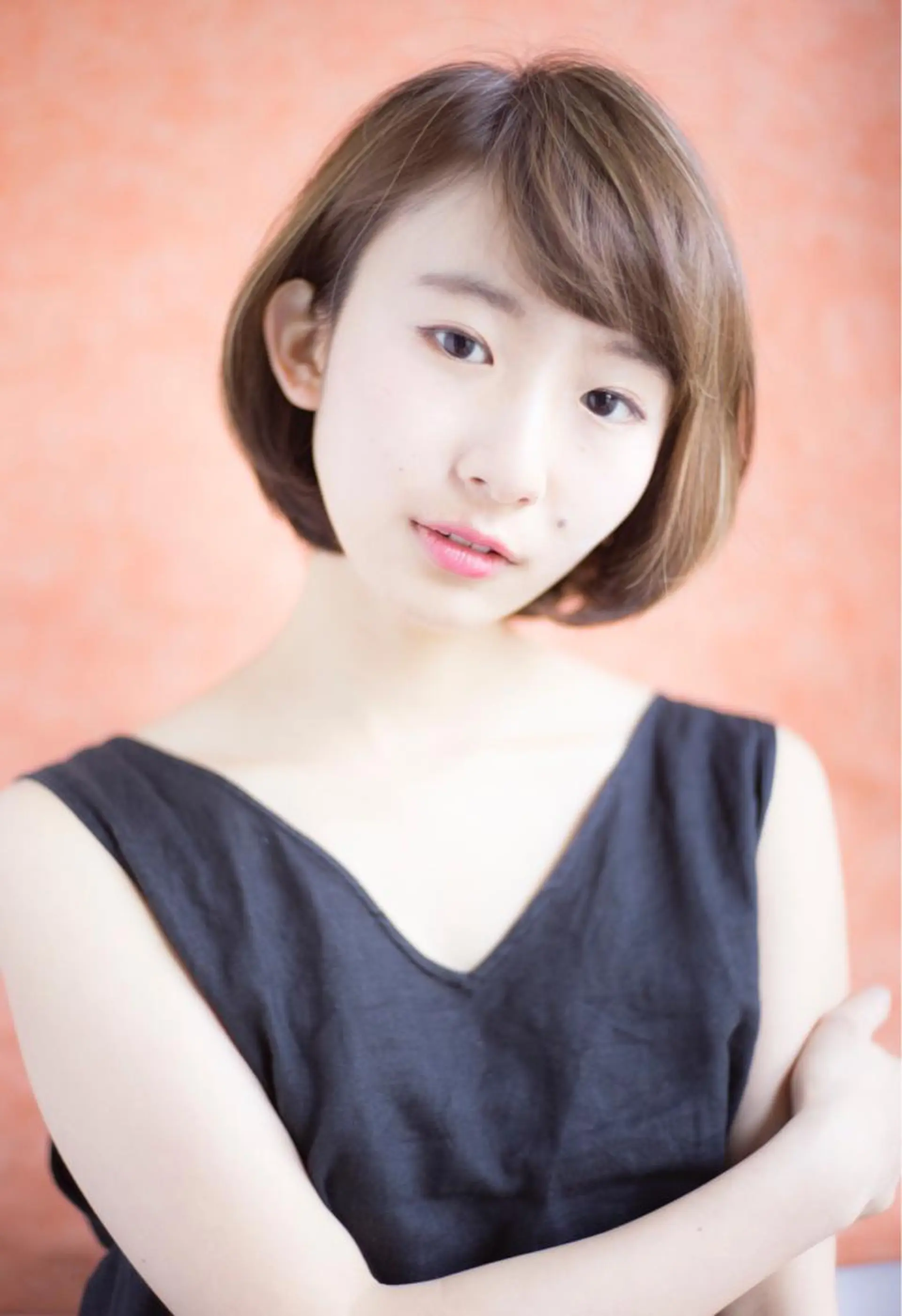 ショート カラー ボブ ツイスパ・波巻き 🩵片平和香奈のヘアスタイル