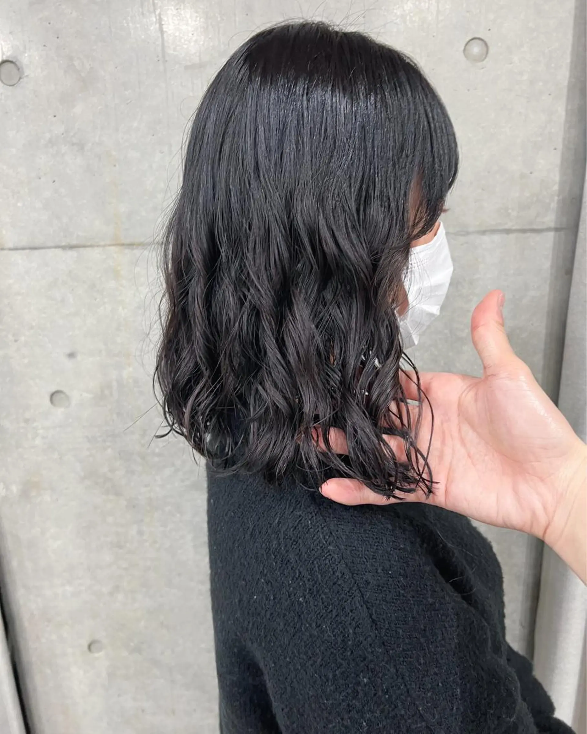 ミディアム パーマ ボブパーマコテ巻き風 パーマNo1深江秀平のヘアスタイル