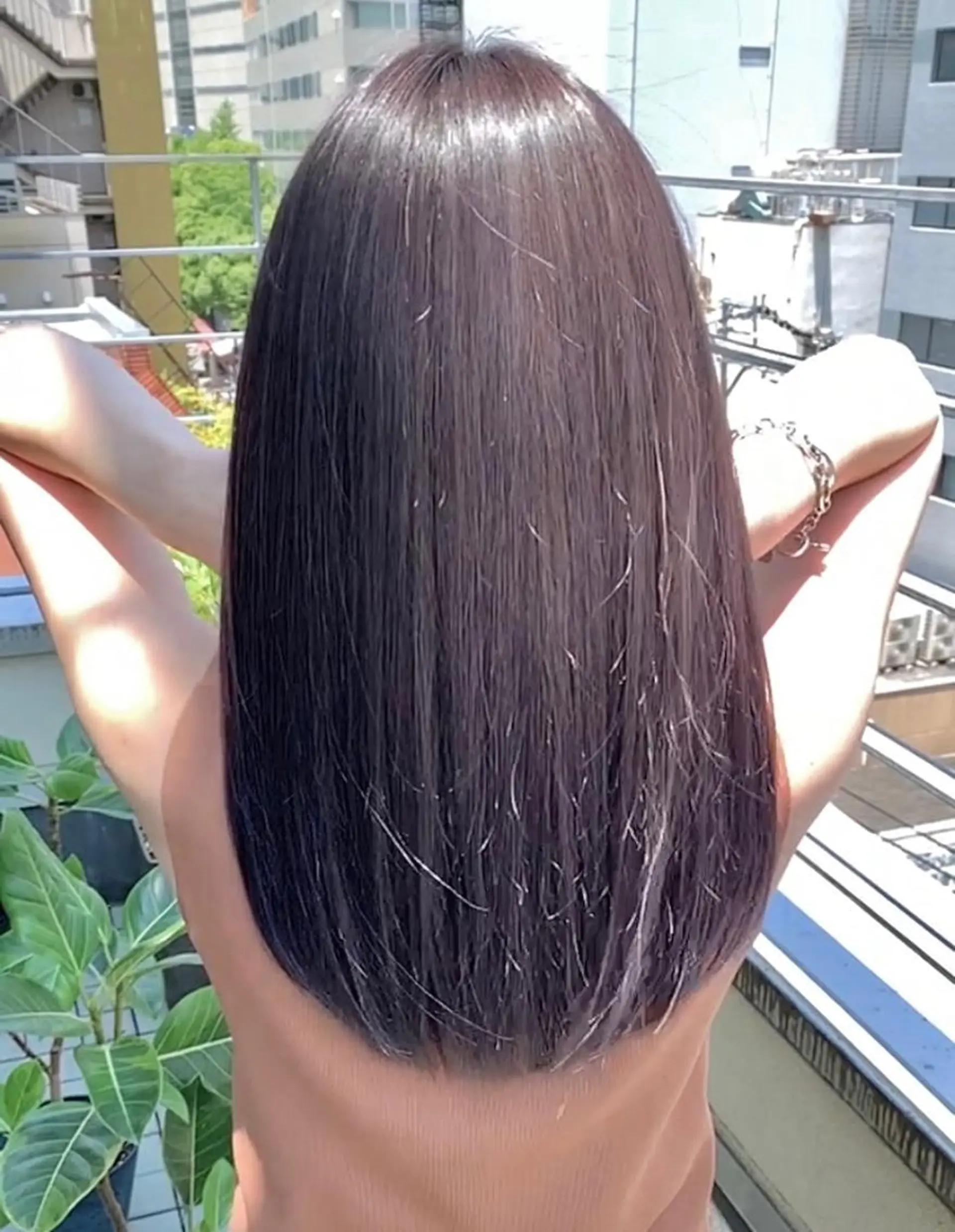 セミロング カラー 髪質改善 トリートメント 暖色カラー/天神/ ヘイマサクラのヘアスタイル