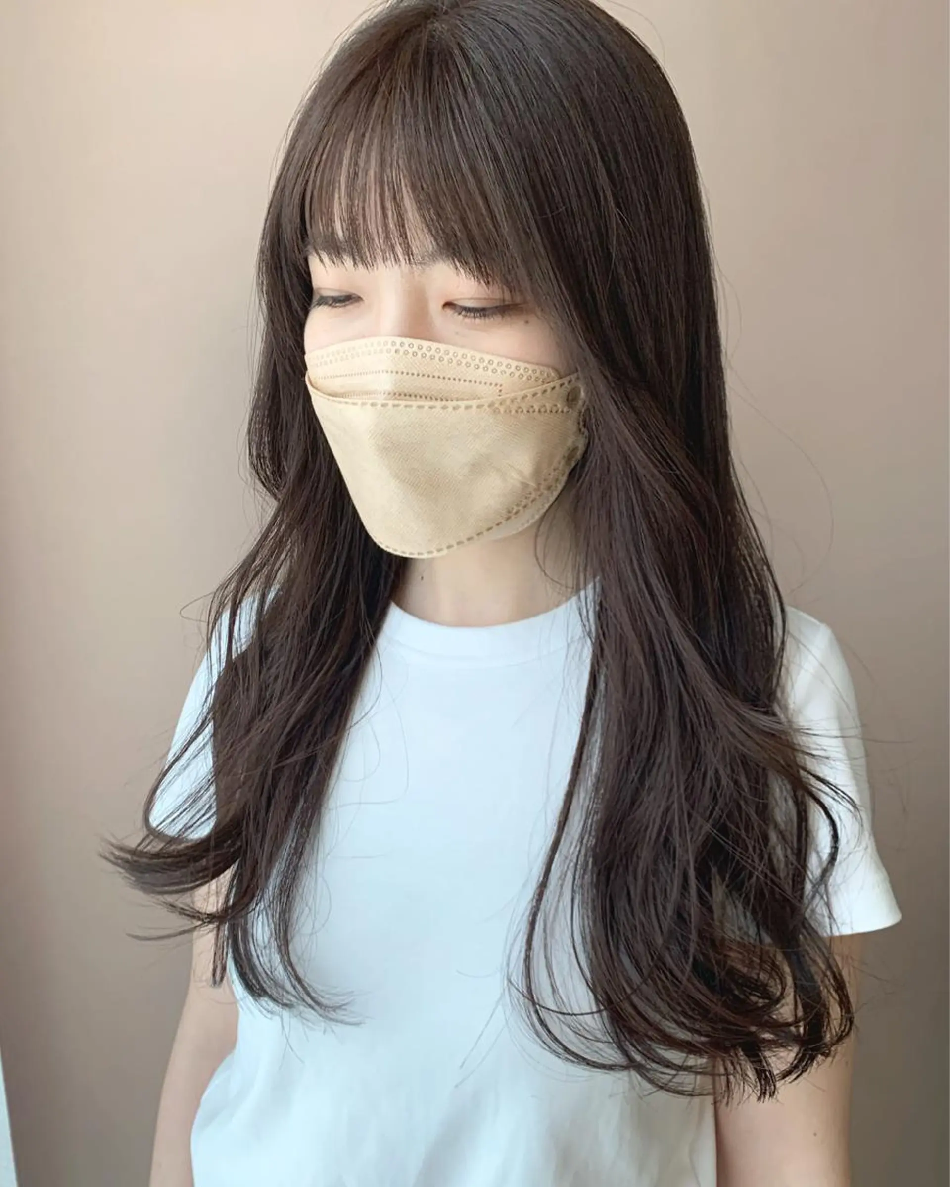 ロング カラー 透明感カラー オレンジ カット ヘアカラー トリートメント hub hair レイヤー/透明感のヘアスタイル