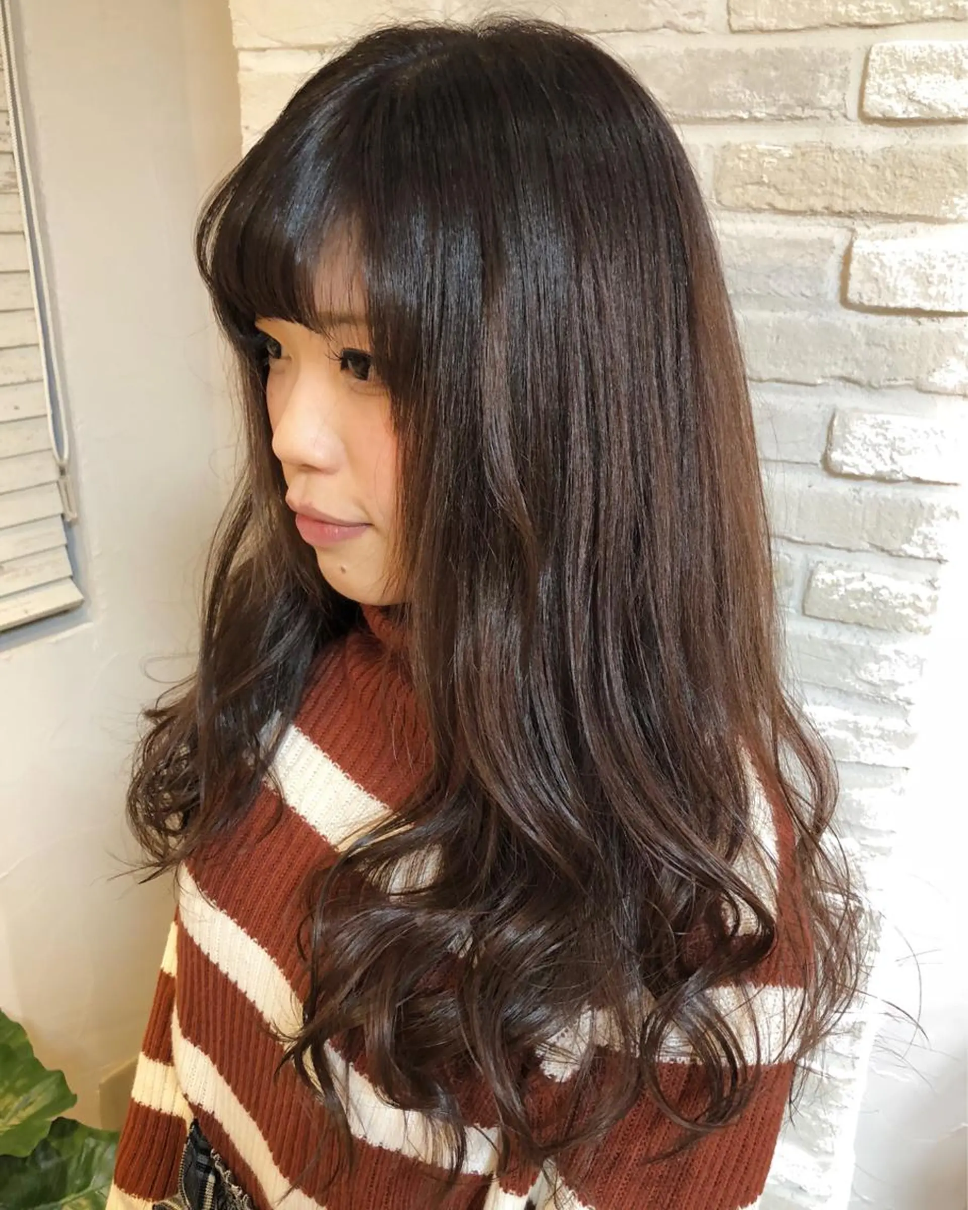 ロング カラー パーマ ヘアアレンジ ブラウンカラー ラベンダーカラー 遠藤 拓馬のヘアスタイル