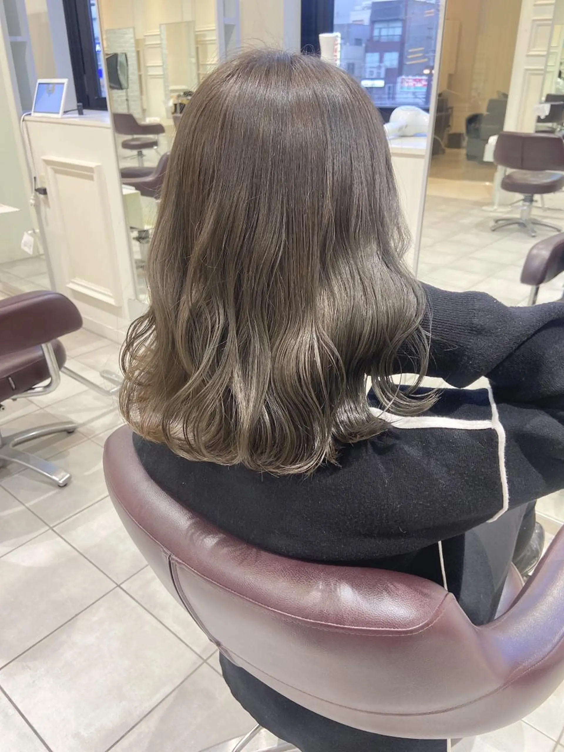 ミディアム カラー カット ヘアカラー 韓国/色気/レイヤー /avance天王寺のヘアスタイル