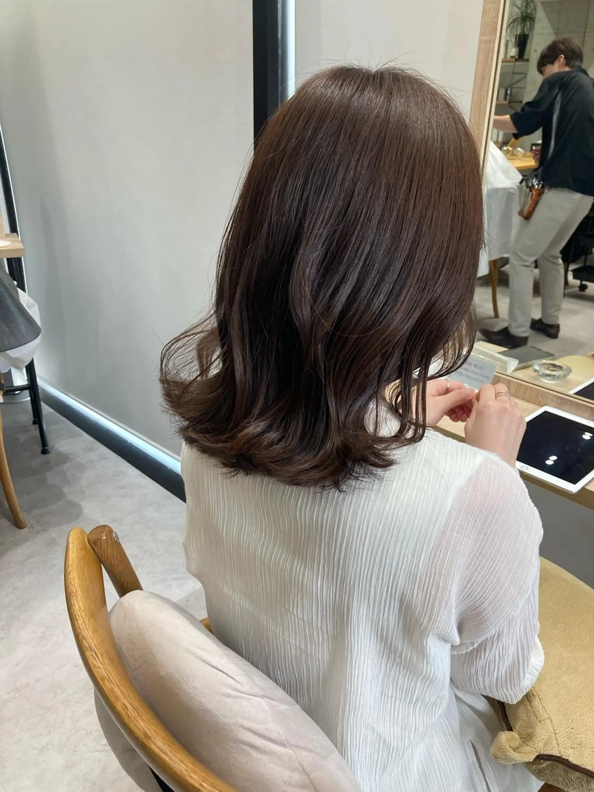 ミディアム ヘアカラー トリートメント ✨色持ちの良い艶 カラー✨蟹江真世のヘアスタイル
