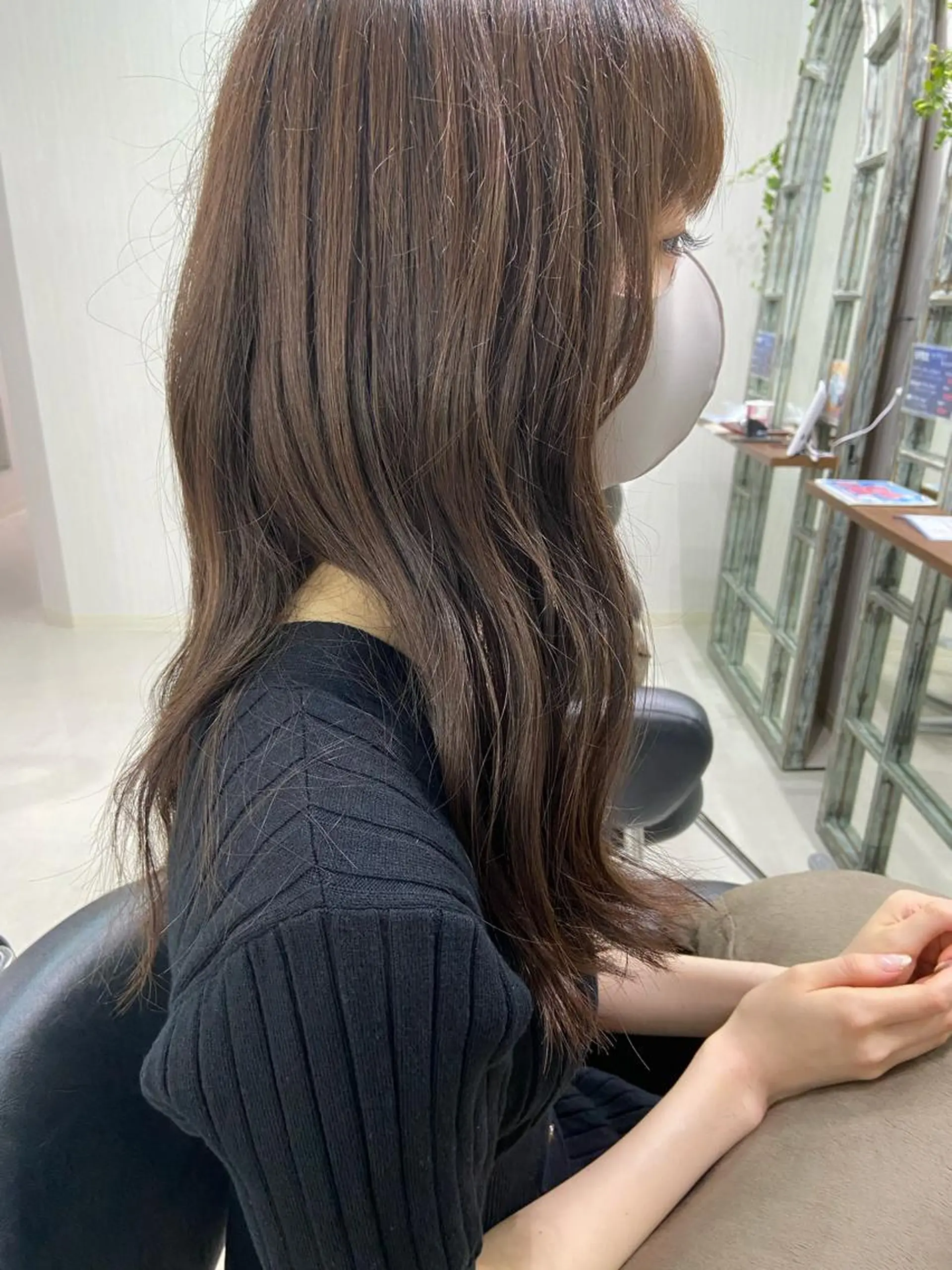 ロング カットパーマ✂️ 小坂田玲亜のヘアスタイル