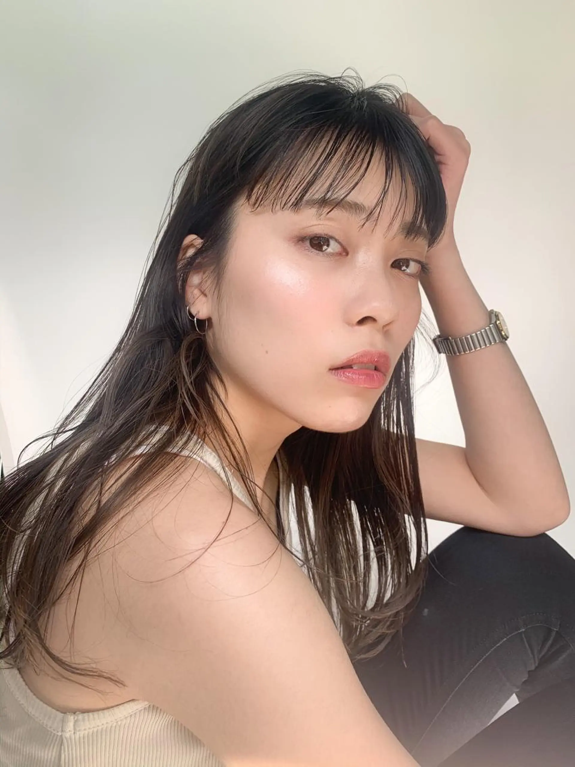 ロング トリートメント 柔らかブラウン/顔周 りレイヤー♡ユウシのヘアスタイル