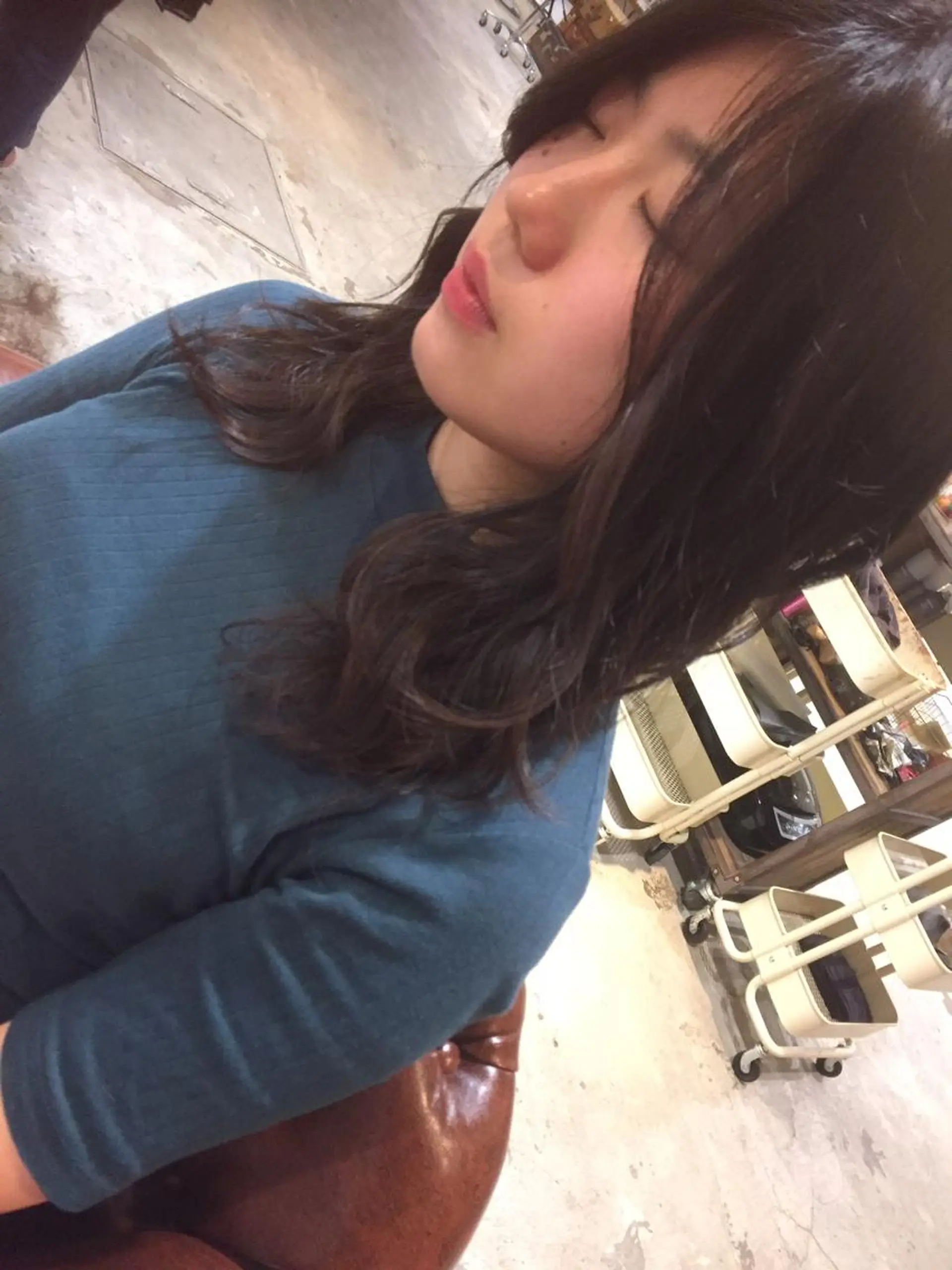 セミロング カラー アッシュ ブルーカラー ブルーアッシュ 竹嶌 健吾のヘアスタイル