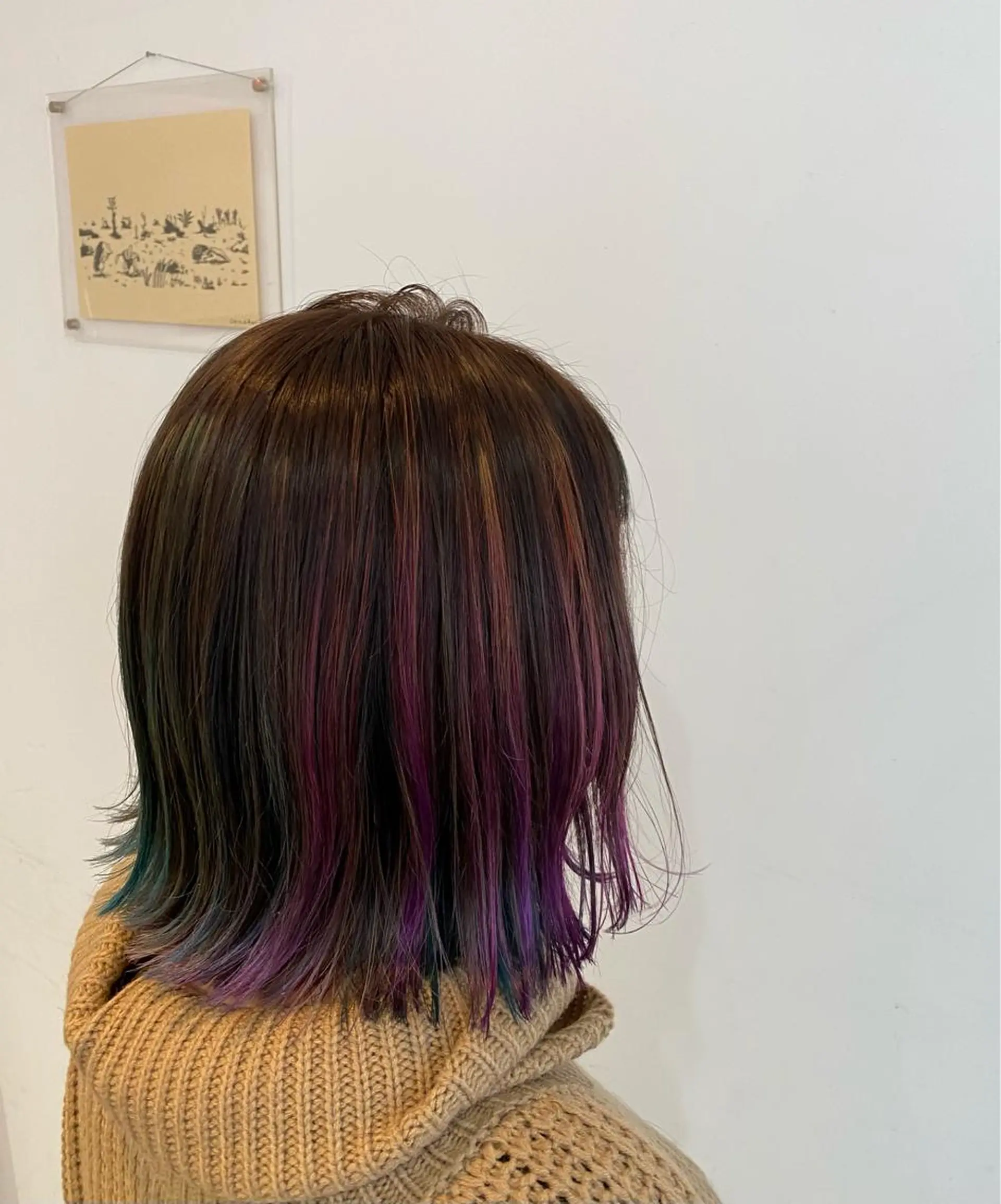 ミディアム カラー ハイライトカラー ハイライト わかばやし ゆうこのヘアスタイル