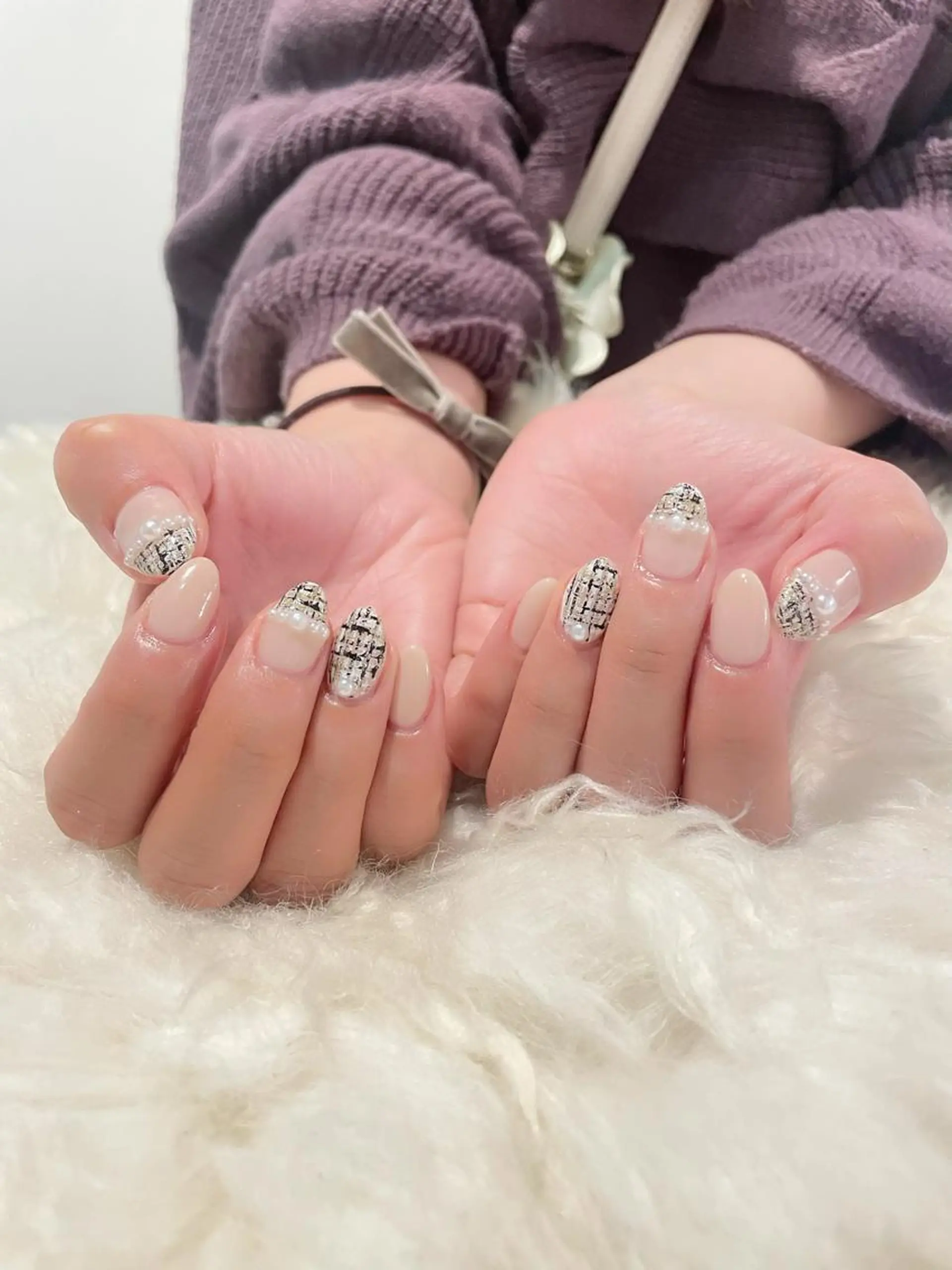 ネイル ツイードネイル ハンドネイル DigNail Moeのネイルデザイン