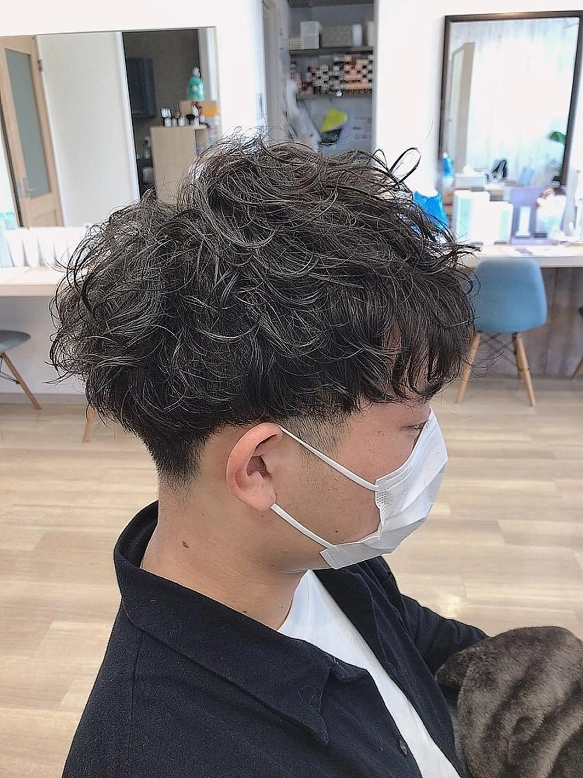 ショート ファミールヘア所属・メンズパーマ波巻き 🌳大森悠登🌳のヘアスタイル