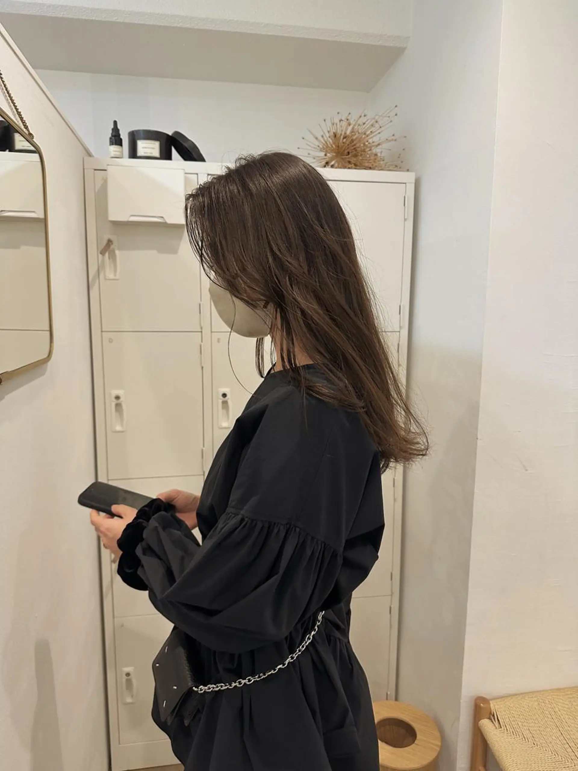 ロング カラー カット ヘアカラー トリートメント 梅田／ベージュ レイヤー／ヌマタのヘアスタイル