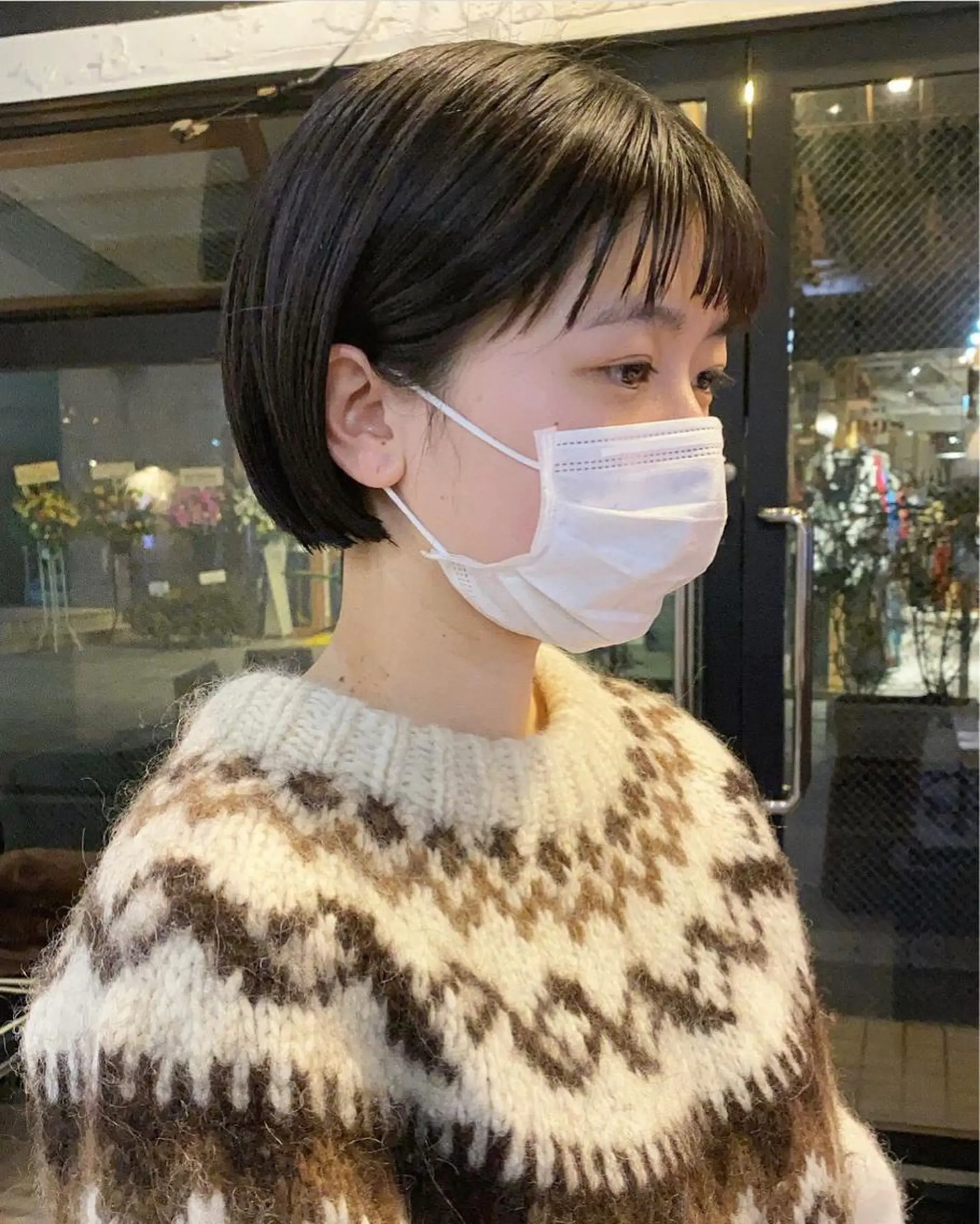 ショート 切りっぱなしボブ ボブ 柔らかいcolor 🌿harukaのヘアスタイル