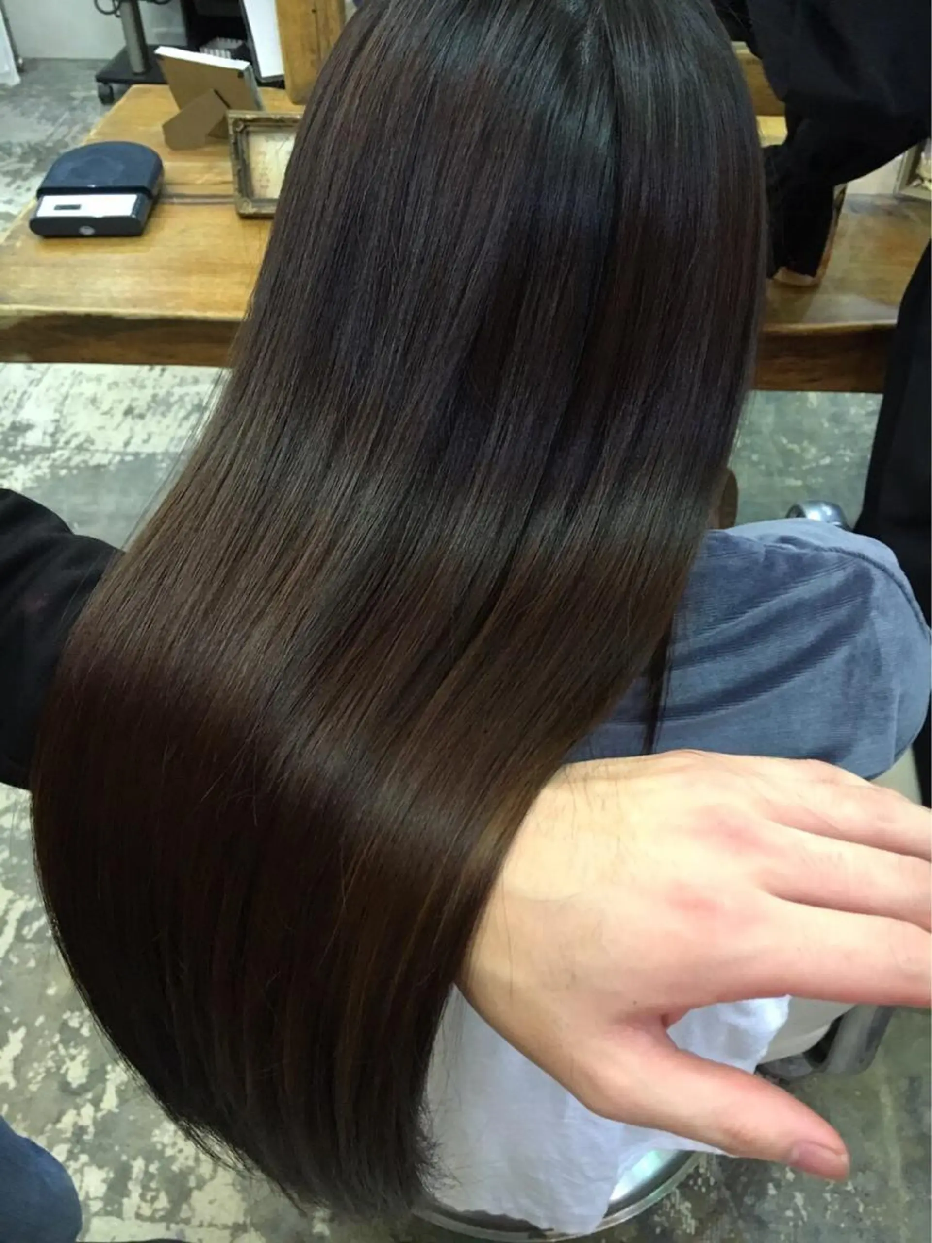 ロング カラー パーマ ヘアアレンジ メンズ キッズ マツエク・マツパ 髪質改善 トリートメント Luela堅田所属・田中 裕士のヘアスタイル