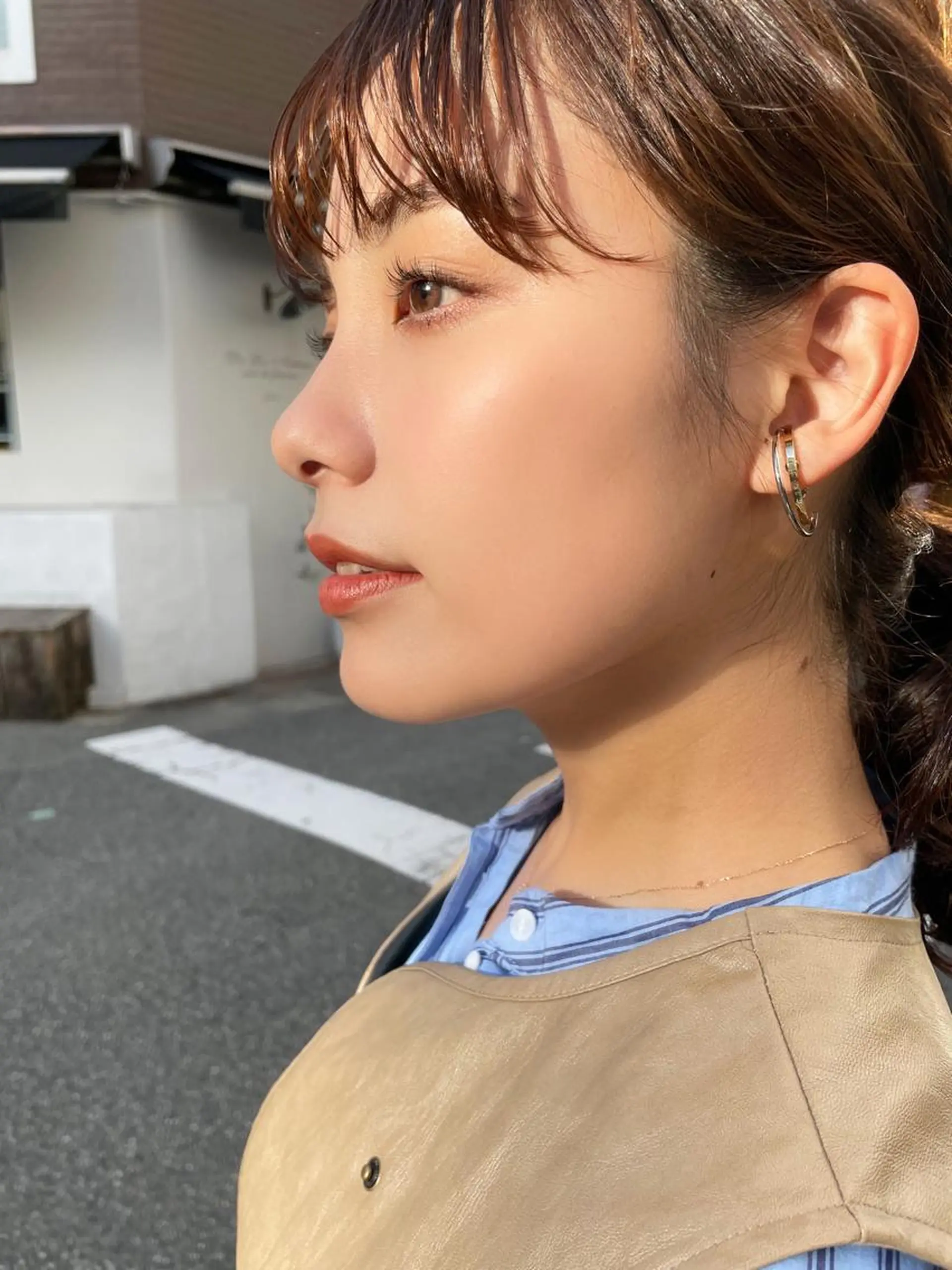 ミディアム カラー ヘアアレンジ トリートメント 畑中 康志のヘアスタイル