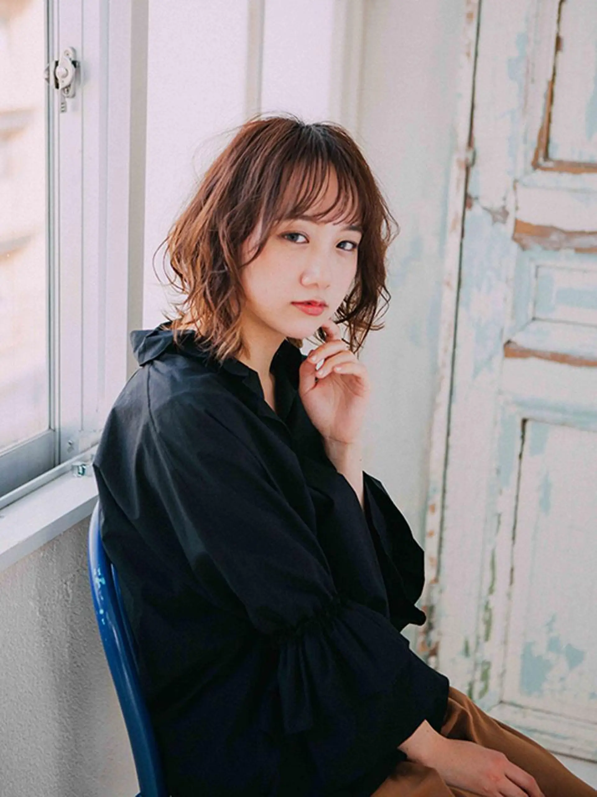 ミディアム カラー パーマ 【公式】amble luxe池袋東口🩷のヘアスタイル