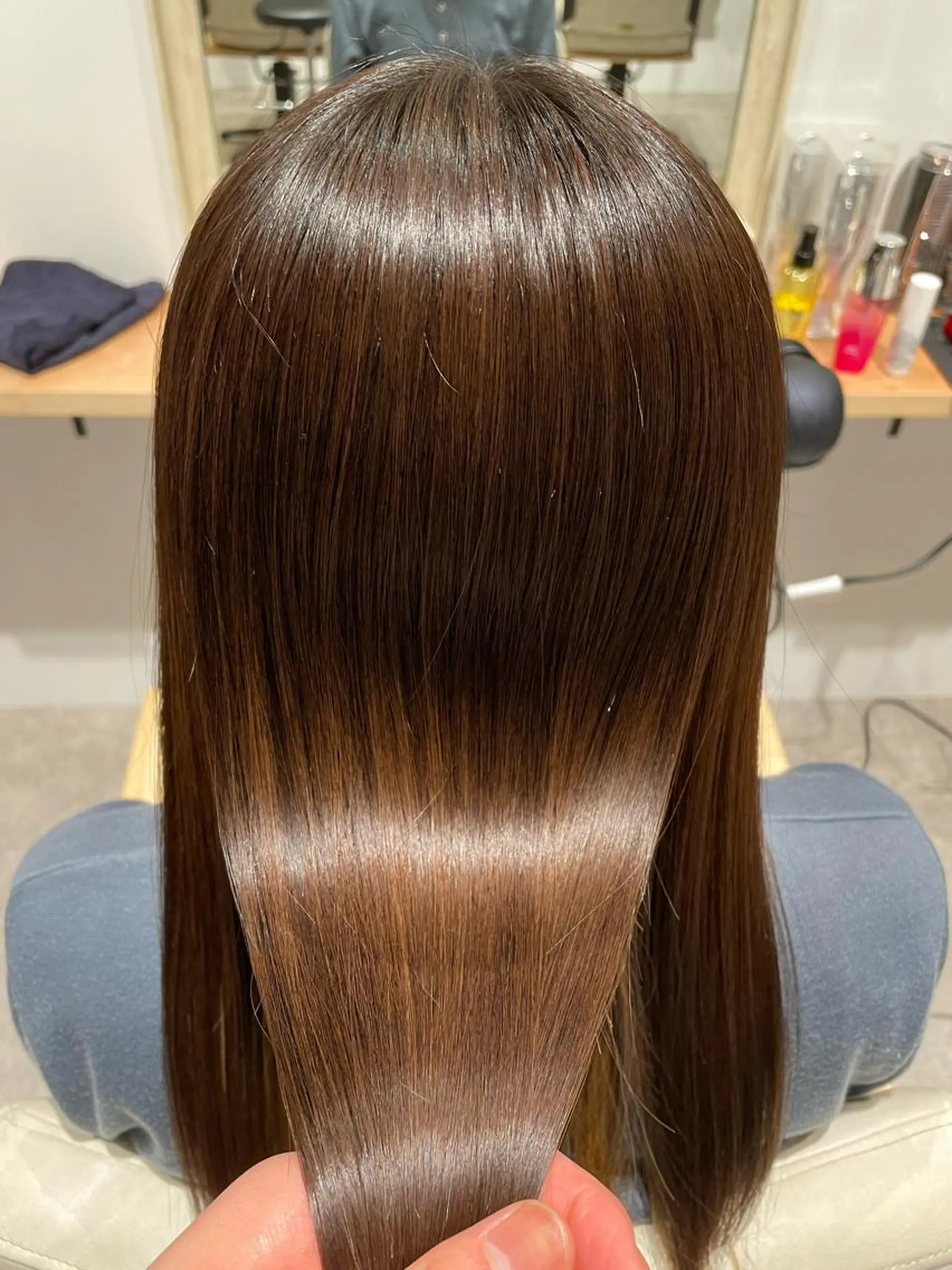 ロング ヘアカラー トリートメント ano @anomukuiのヘアスタイル