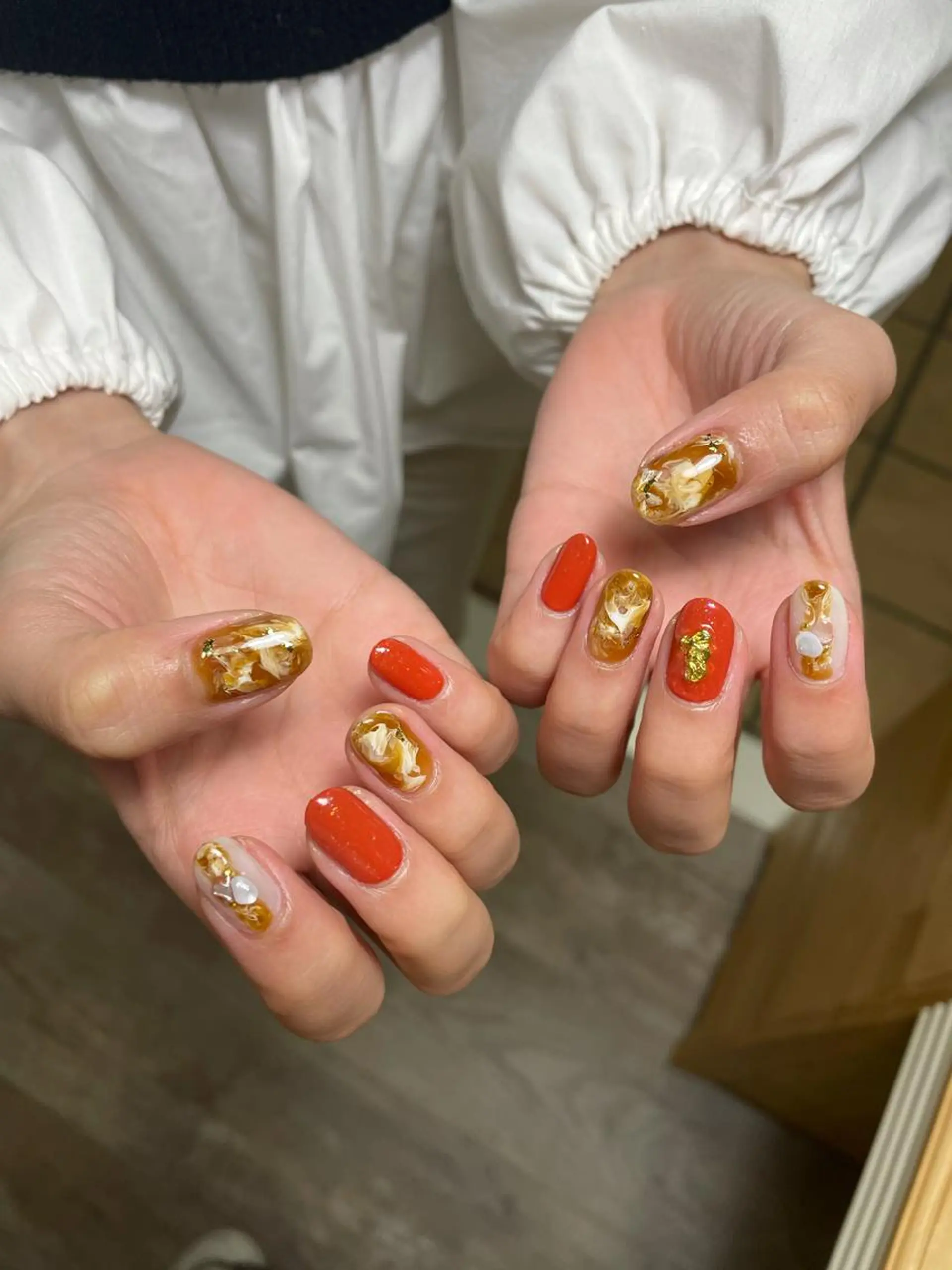 ミディアム ネイル ニュアンスネイル 元住吉ネイル Peace of Mind ナチュレ所属・元住吉ネイルサロン ナチュレのネイルデザイン