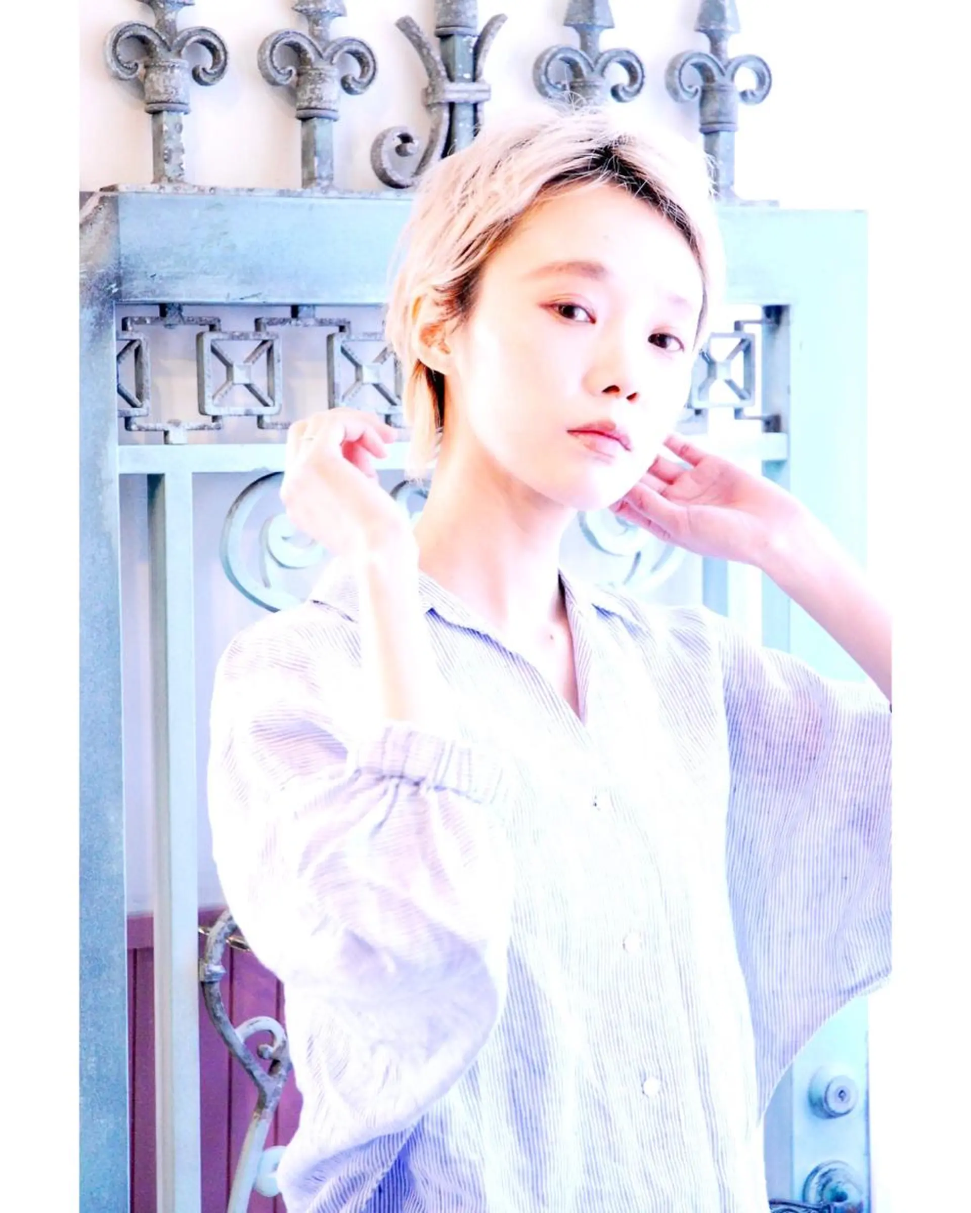 ショート カラー パーマ ヘアアレンジ 表参道Lise おおいしおりのヘアスタイル