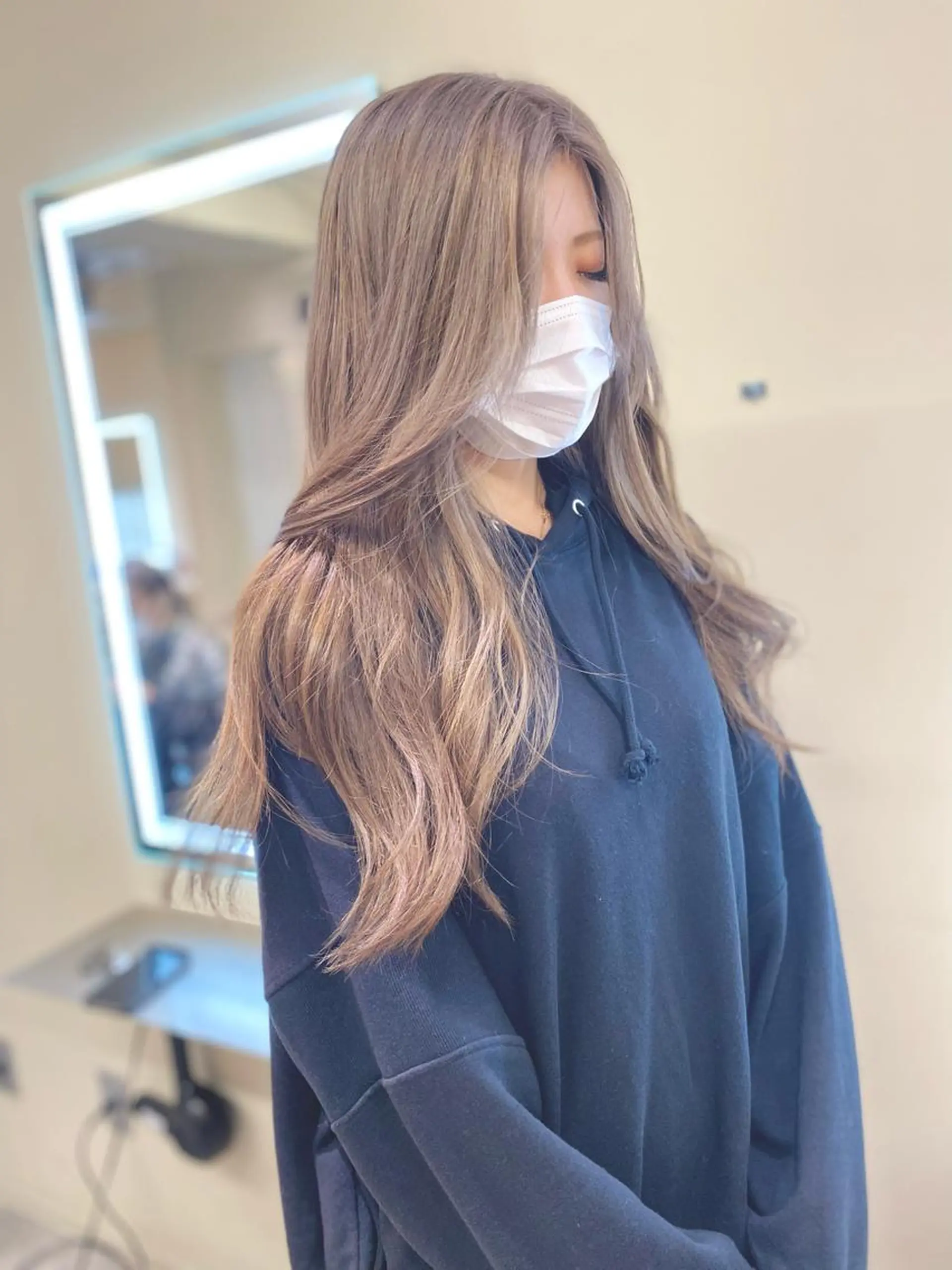 ロング カラー イルミナカラー カット トリートメント opus 店長大和 レイヤー/赤み消しのヘアスタイル