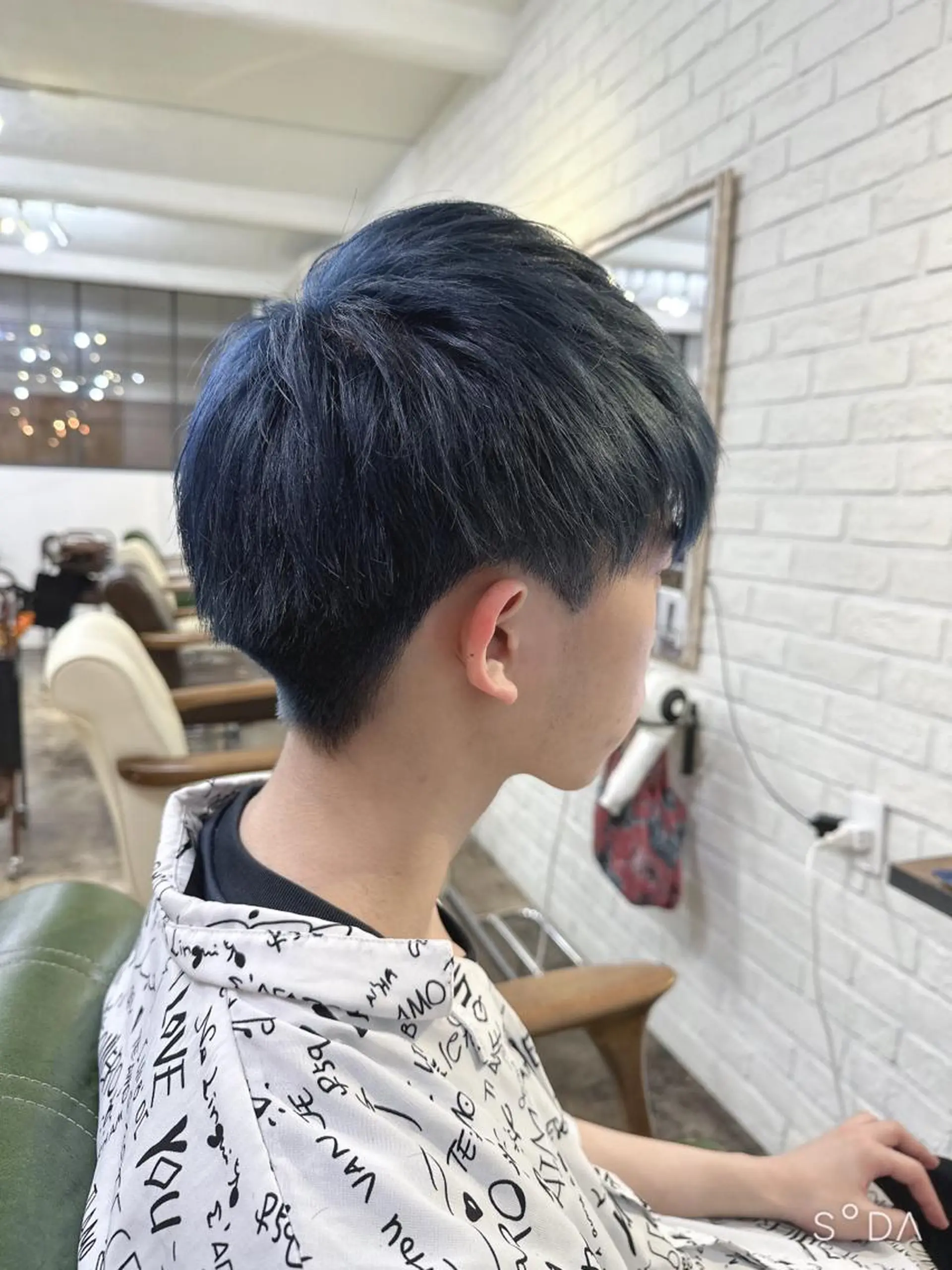 カラー ネイビーカラー hair living Liko池袋東口店所属・✨透明感カラー🌱 上村　舜のヘアスタイル