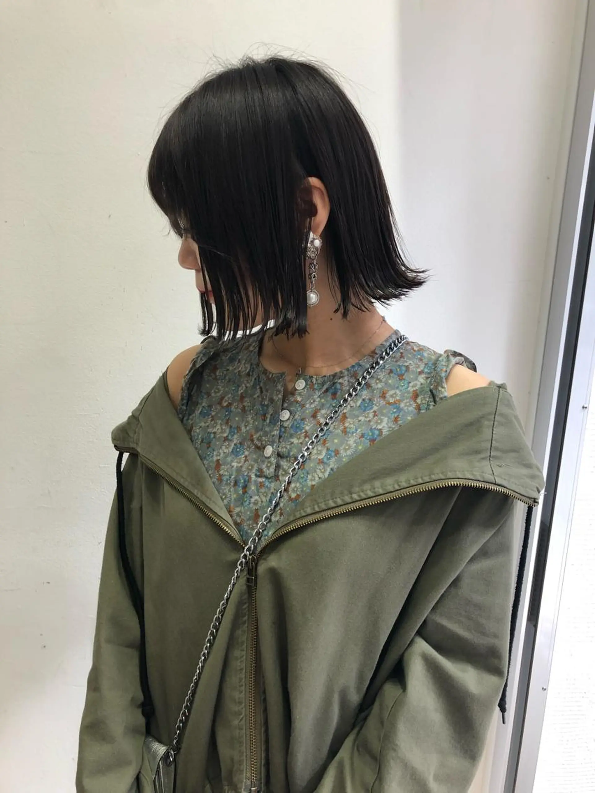 ショート カラー 切りっぱなしボブ ボブ カット ヘアカラー トリートメント Tao所属・藤川 大智のヘアスタイル