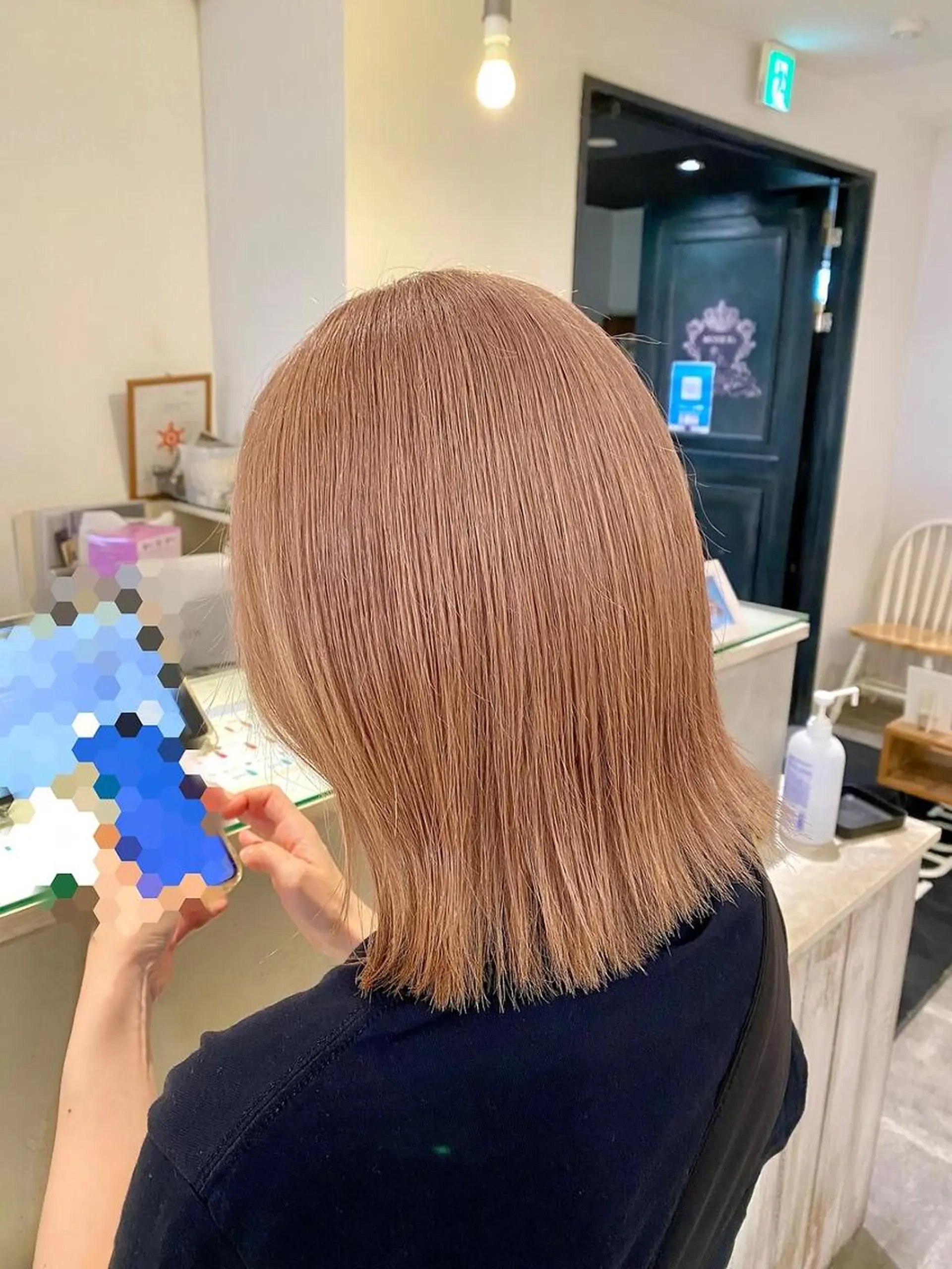 ショート ボブ くびれヘア 顔周りカット ハイライト 髪質改善 ミルクティーベージュ 山本勝志のヘアスタイル