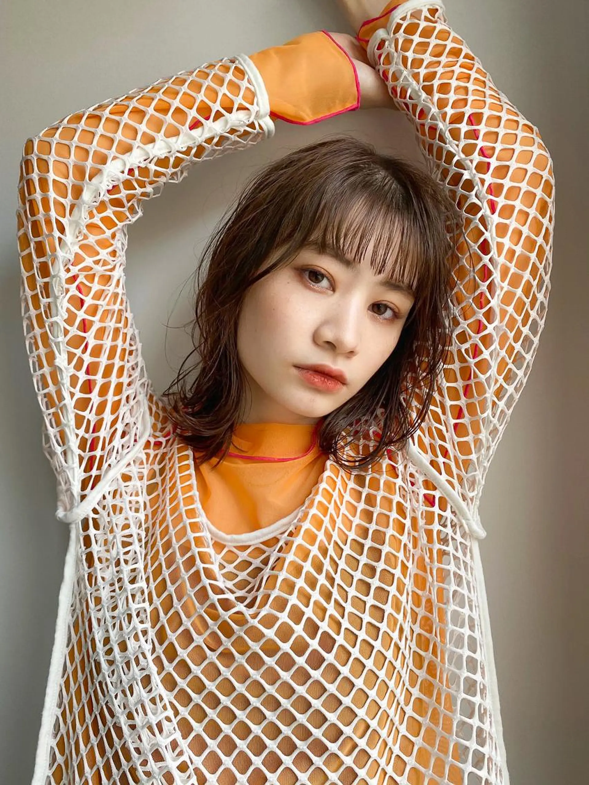 カラー パーマ ミディアム ショートボブ ミディアムパーマ アディクシーカラー ブリーチ ケアブリーチ カット ヘアカラー トリートメント CEINE OURのヘアスタイル