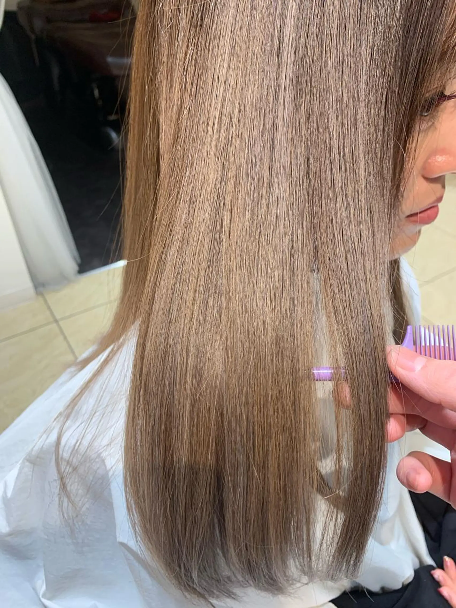 ロング カラー カット ヘアカラー トリートメント 似合わせカラー/艶 髪質改善/ヨシザキのヘアスタイル