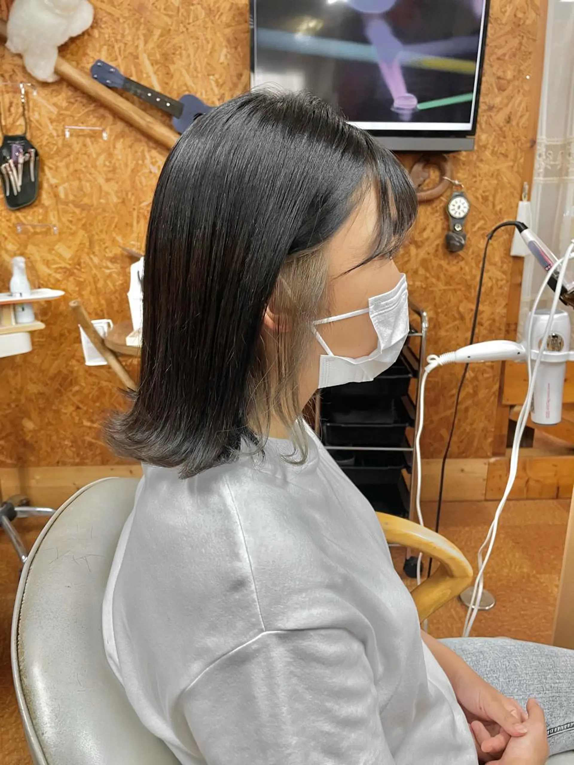 ミディアム ヘアカラー トリートメント リバティークルー初石店所属・似合わせカット/ボブ 𓍼澁谷礼一のヘアスタイル