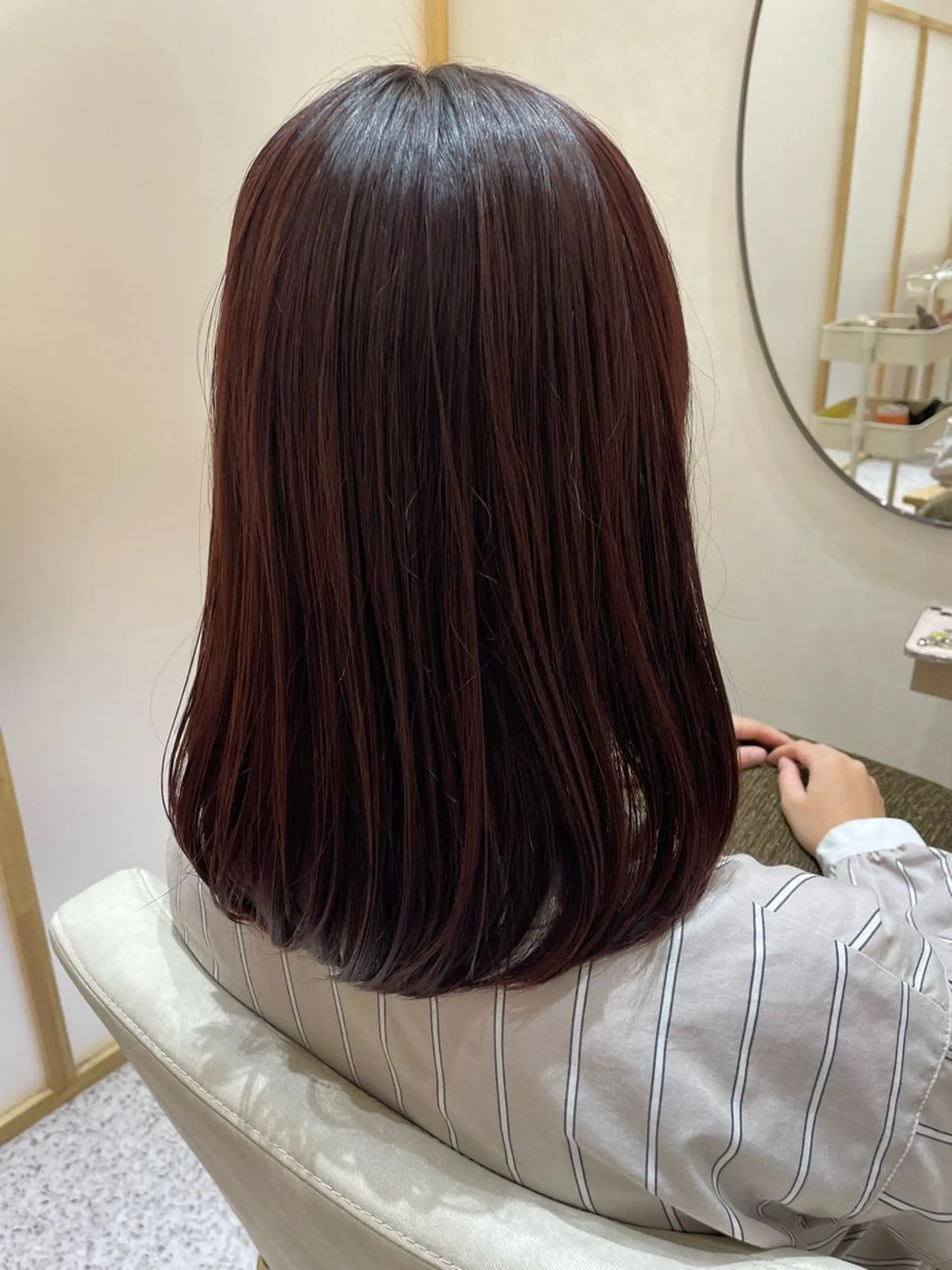 セミロング カラー 門前仲町美容室LAPISUTA髪質改善トリートメント&ヘッドスパ専門店所属・nanai .のヘアスタイル