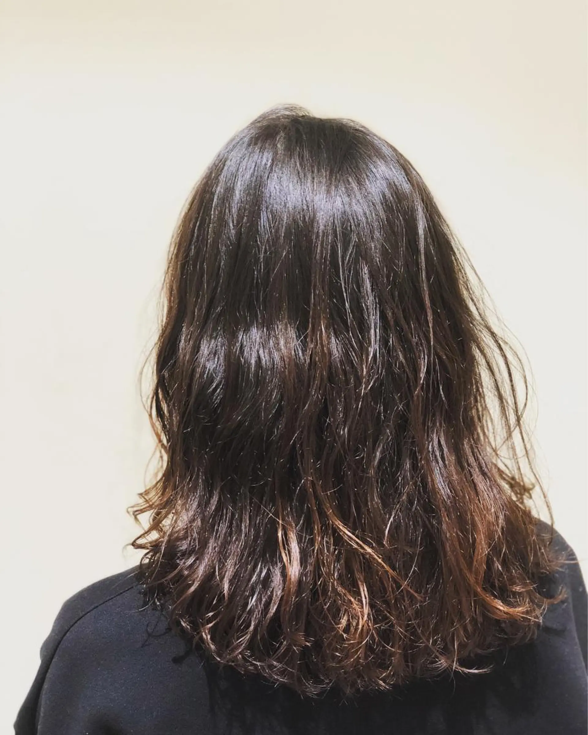 セミロング カラー パーマ ヘアアレンジ セミロングパーマ 【ツヤ髪美容師】 ツダケイスケのヘアスタイル