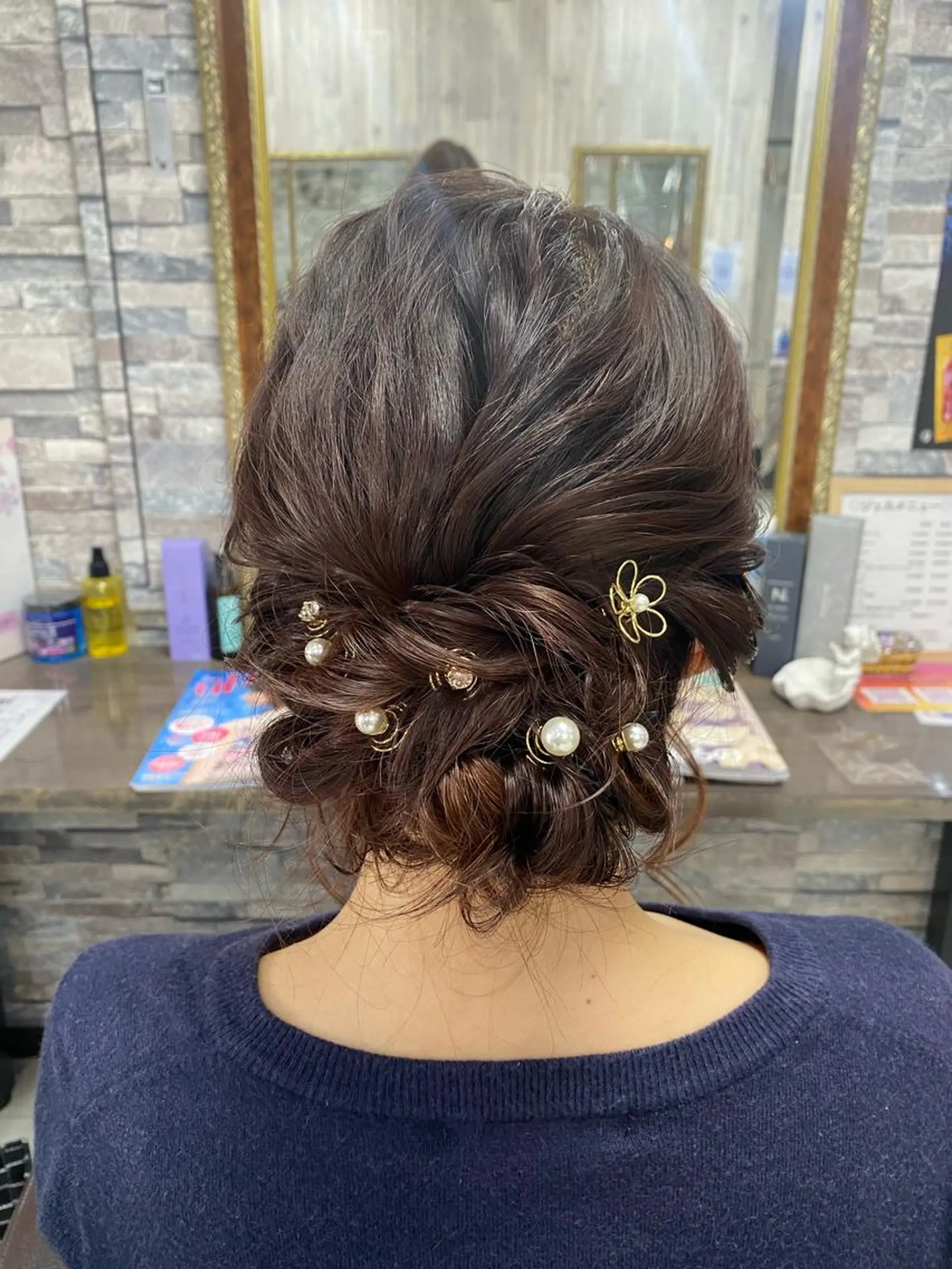 ミディアム ヘアアレンジ ヘアセット 土屋朱理/ ハイトーンカラーのヘアスタイル